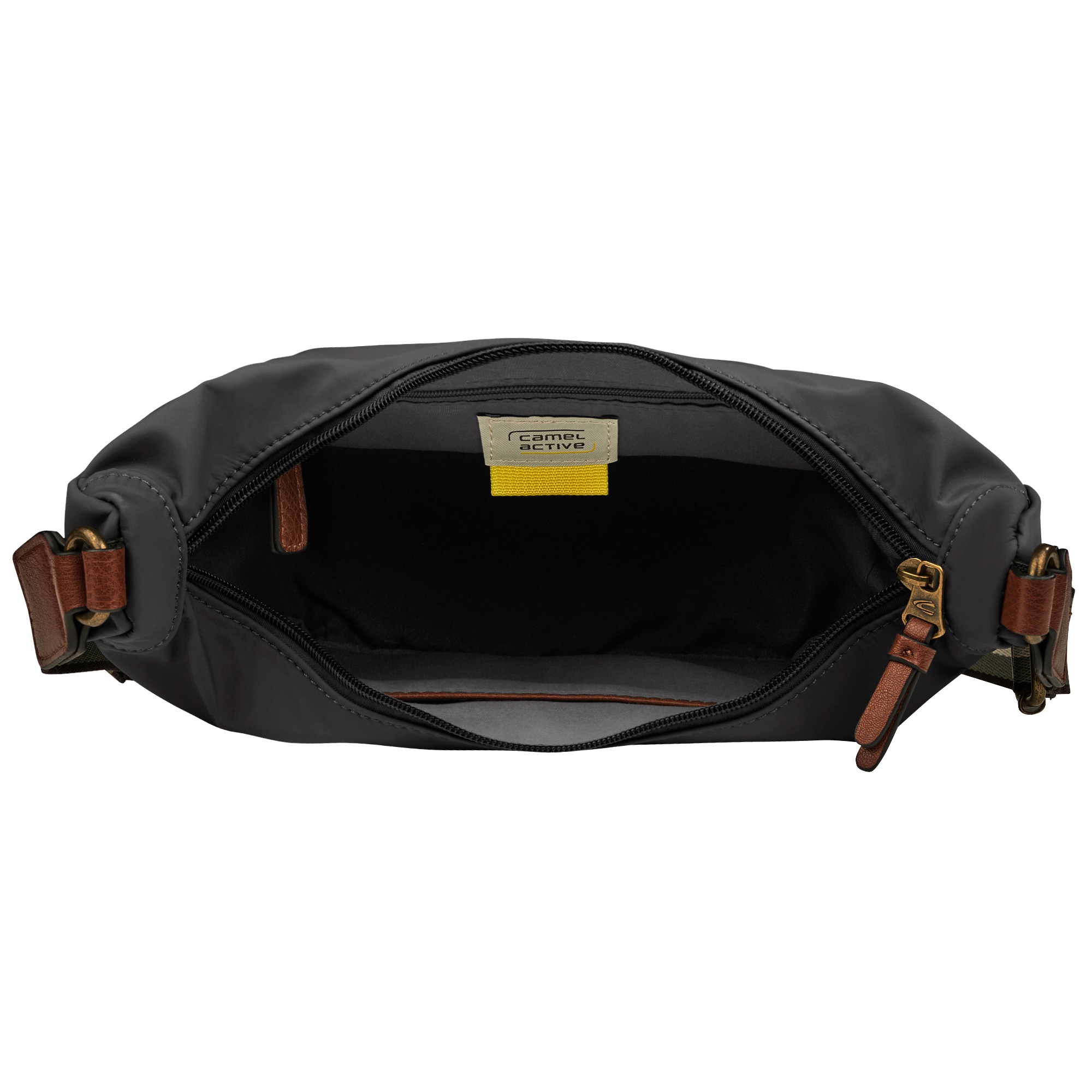 camel active Handtasche »Bari« aus hochwertigem matten Nylon mit gestreiftem Gewebeband