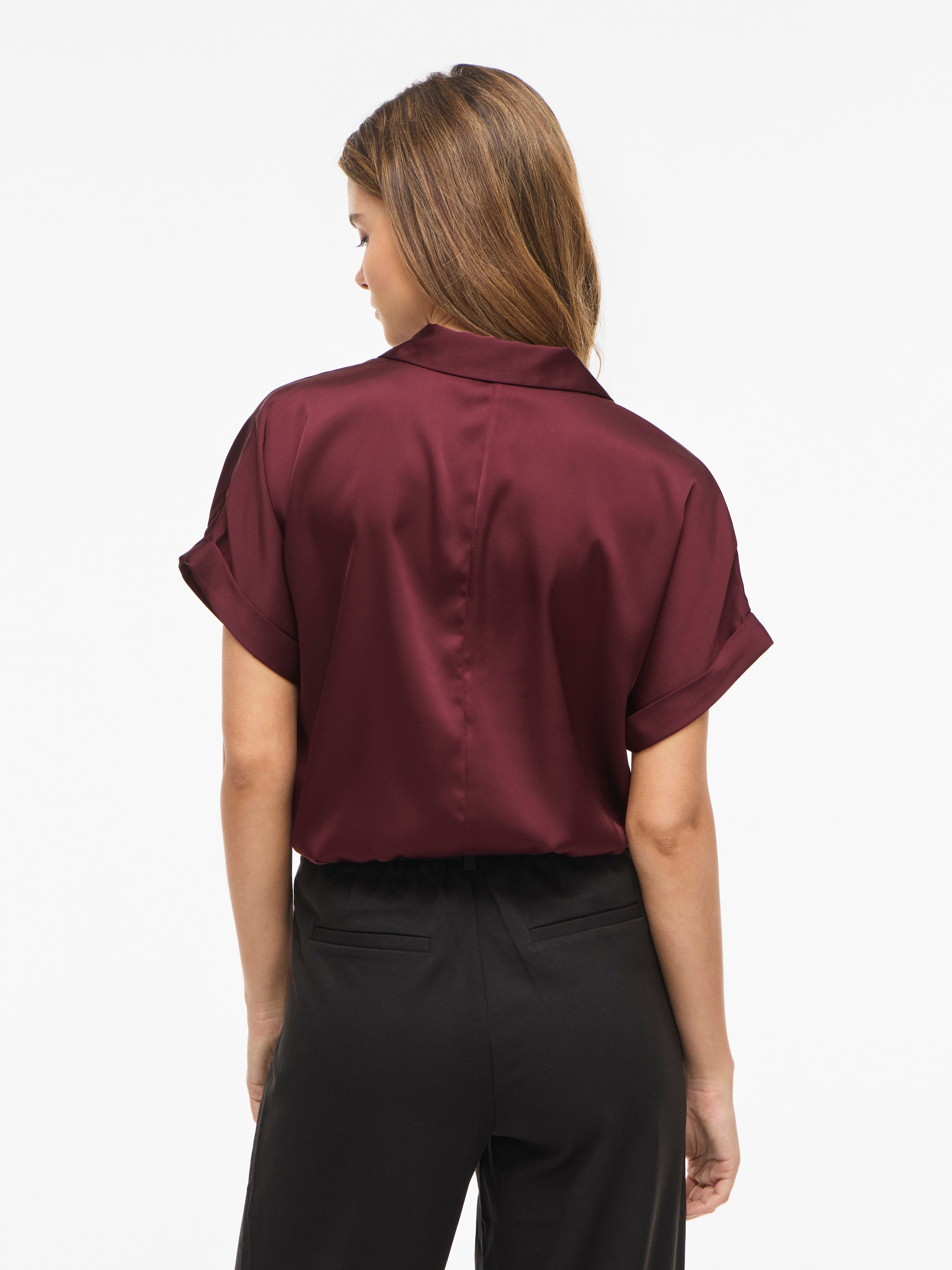 Vila Blouse à manches courtes »VIENNA RAVENNA S/S TOP - NOOS« Kunstfaser, regular fit