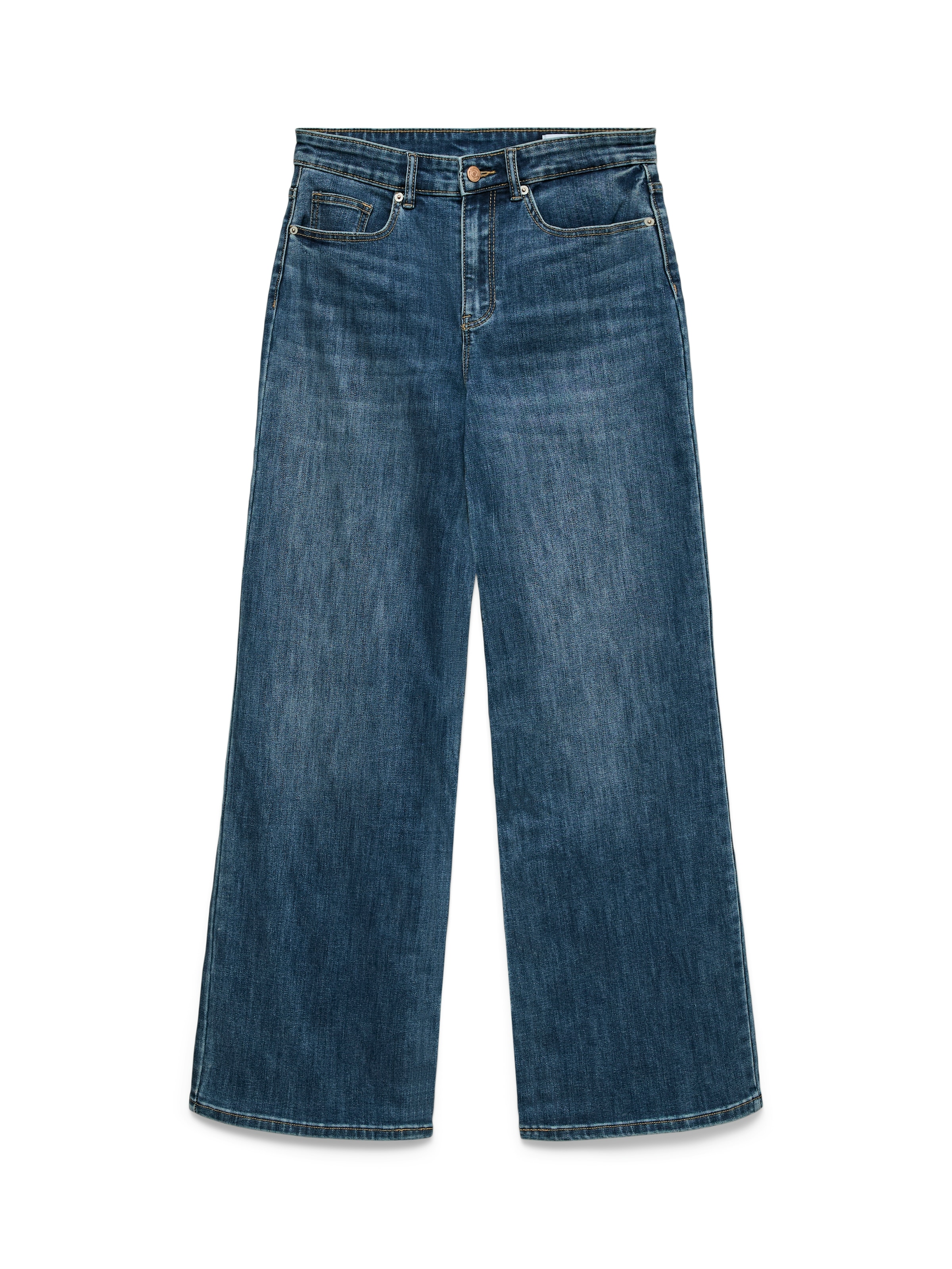 Vero Moda Jeans taille haute »VMOLIVIA STRETCH HR WIDE JNS LI3182 NOOS« mélange de coton, taille haute, coupe large