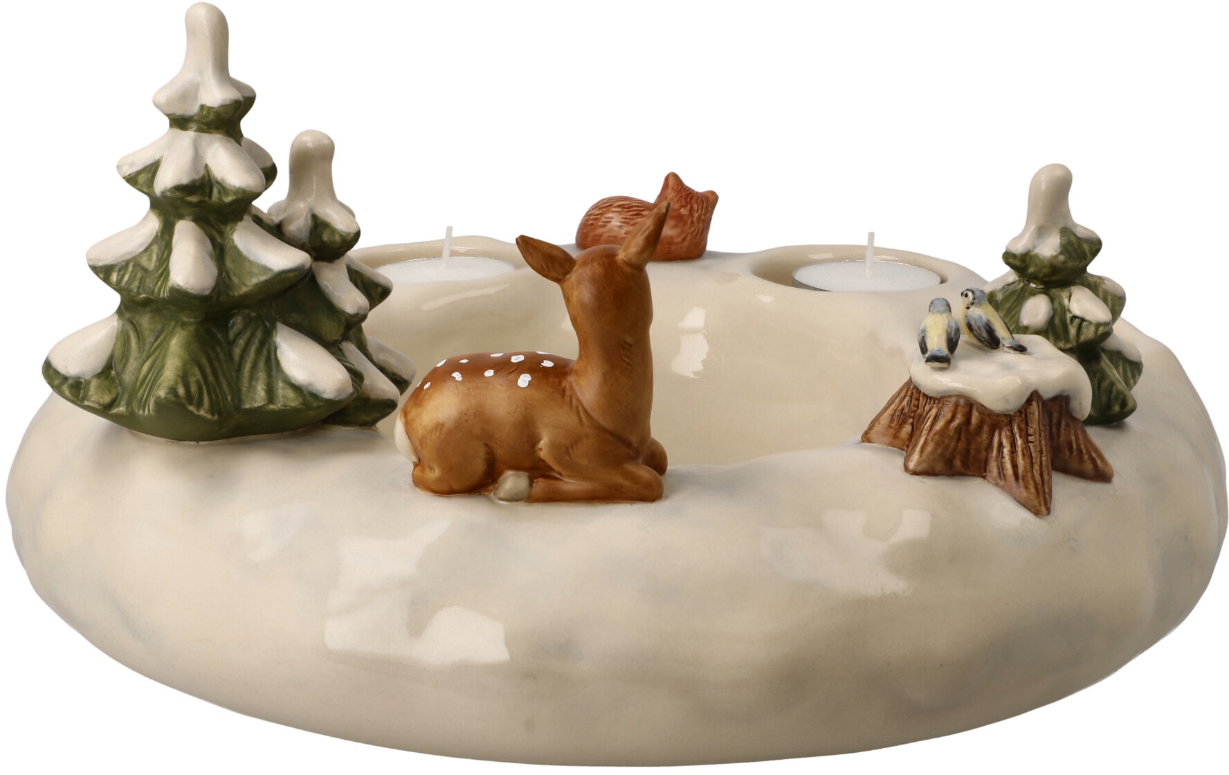 Goebel Adventsleuchter »Winterwald, Weihnachtsdeko« Adventskranz, Steingut