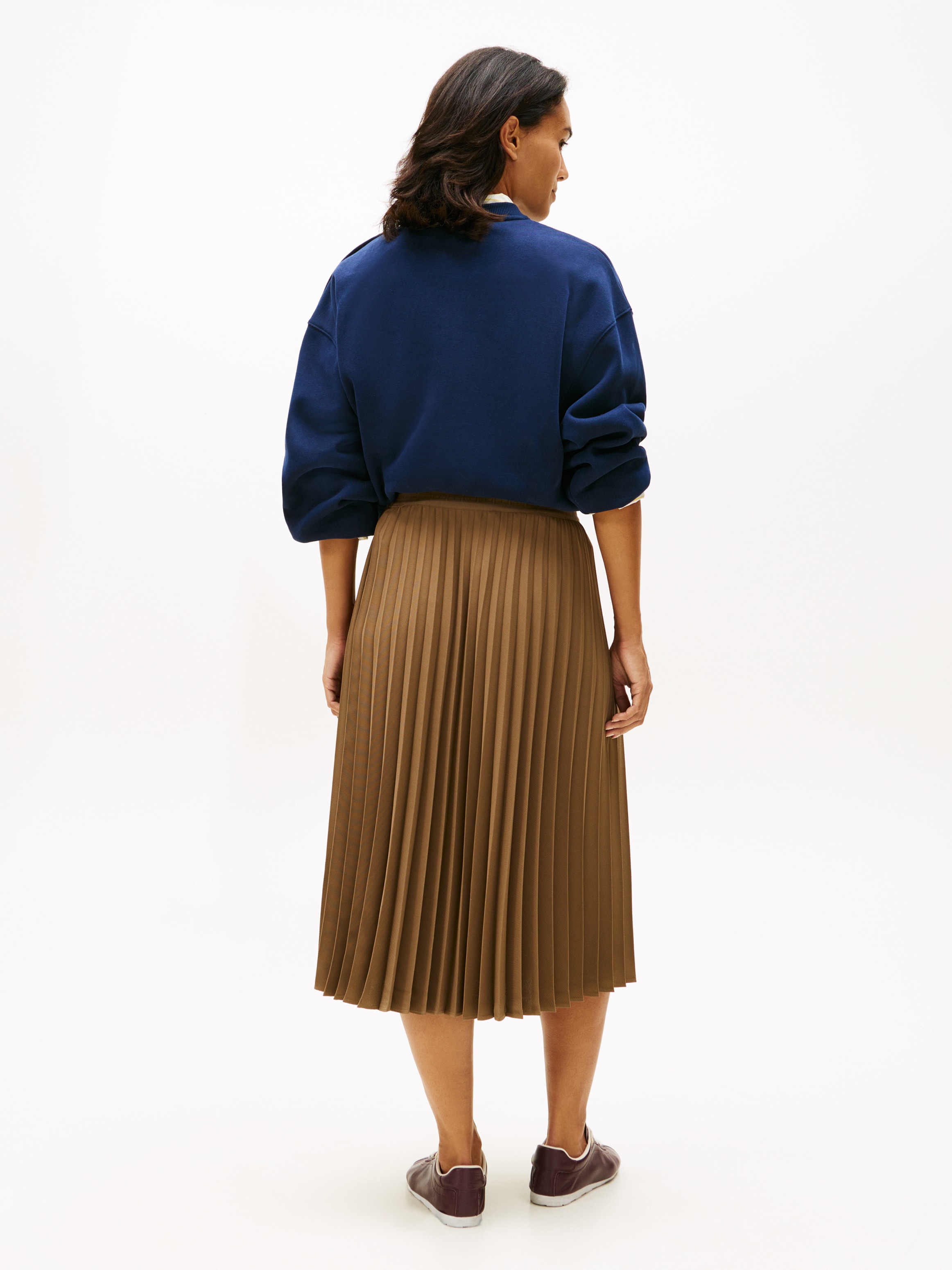 Tommy Hilfiger Plisseerock »FLUID PLEATED PULL ON MIDI SKIRT«