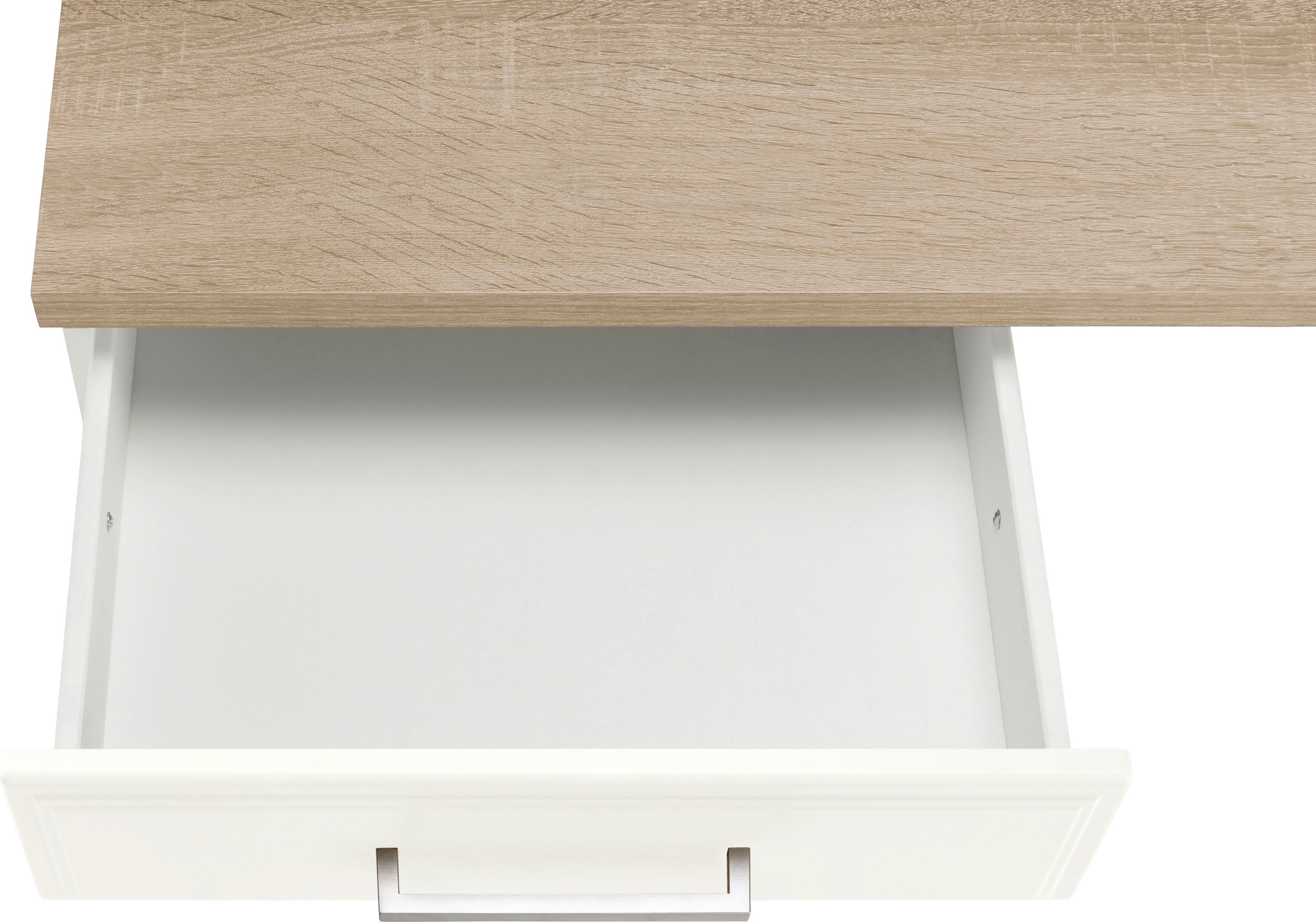 KOCHSTATION Kitchenette »KS-Stockholm – Küche mit hochwertiger und detailreicher Landhausfront« largeur 270 cm, avec appareils électroménagers en option, façades MDF
