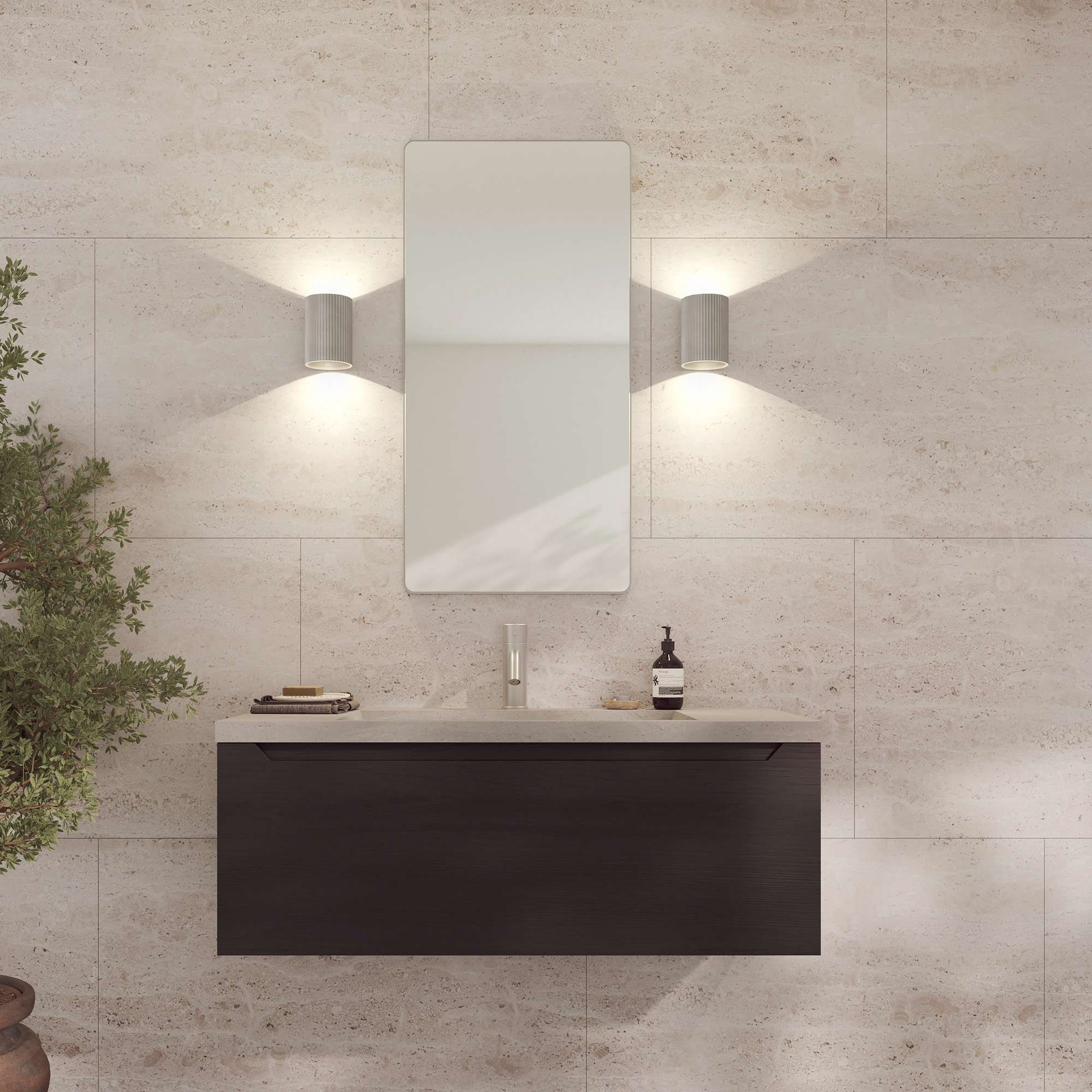 Loevschall Spiegel »Refine Wandspiegel rechteckig – eleganter Designspiegel mit edlem« Rahmen in vielen Grössen & Farben für Bad, Flur & Schlafzimmer