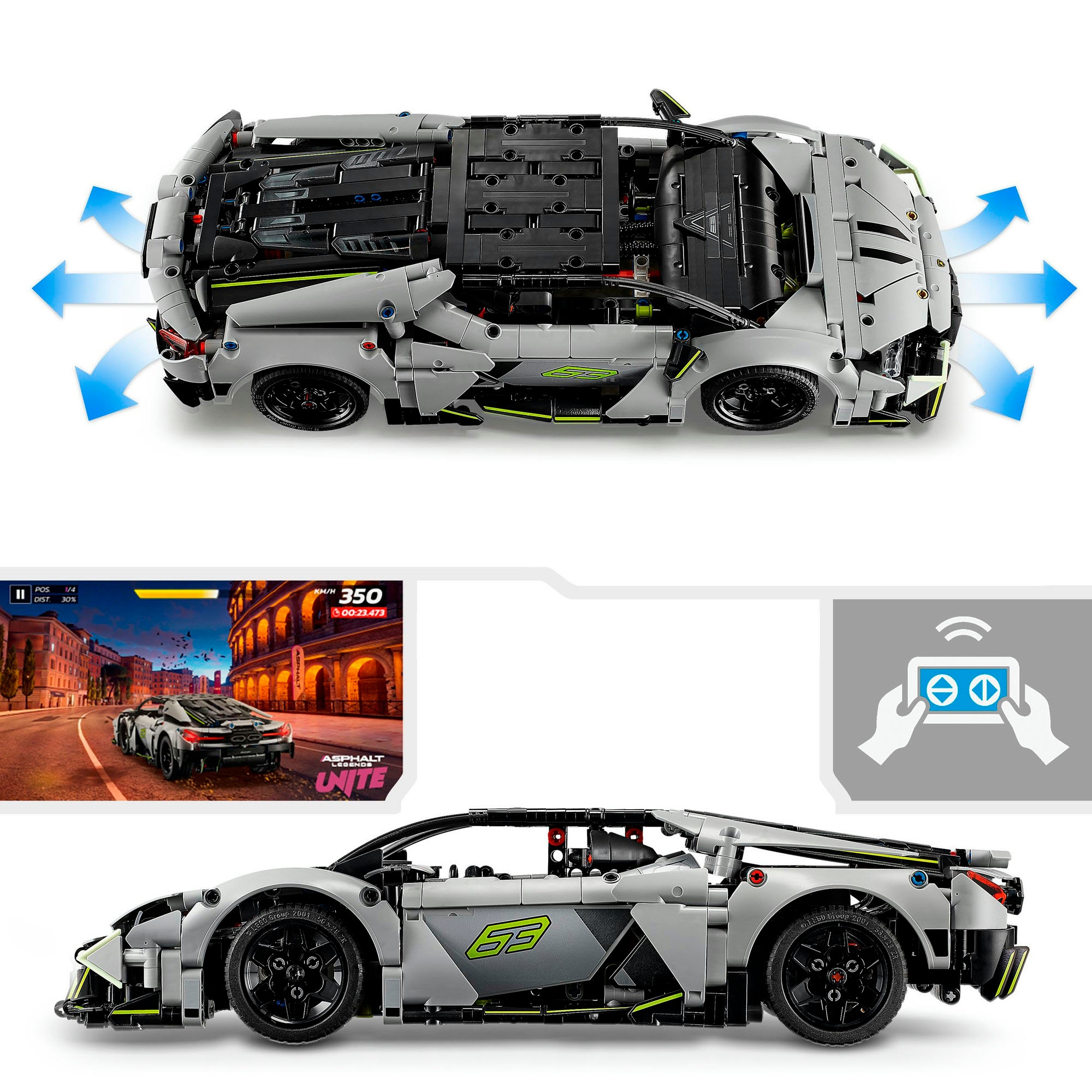 LEGO® Konstruktionsspielsteine »Lamborghini Revuelto Supersportwagen (42214), LEGO Technic« Made in Europe