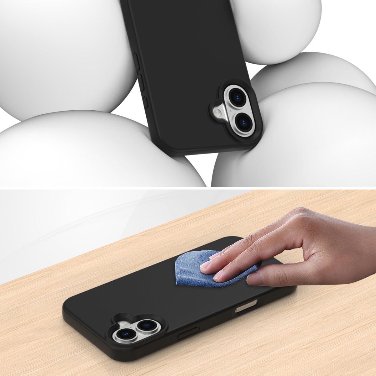 4smarts Handyhülle »Silikon Case Cupertino für Apple iPhone 16« Backcover, Schutzhülle, Handyschutzhülle, Case, Schutzcase, stossfest