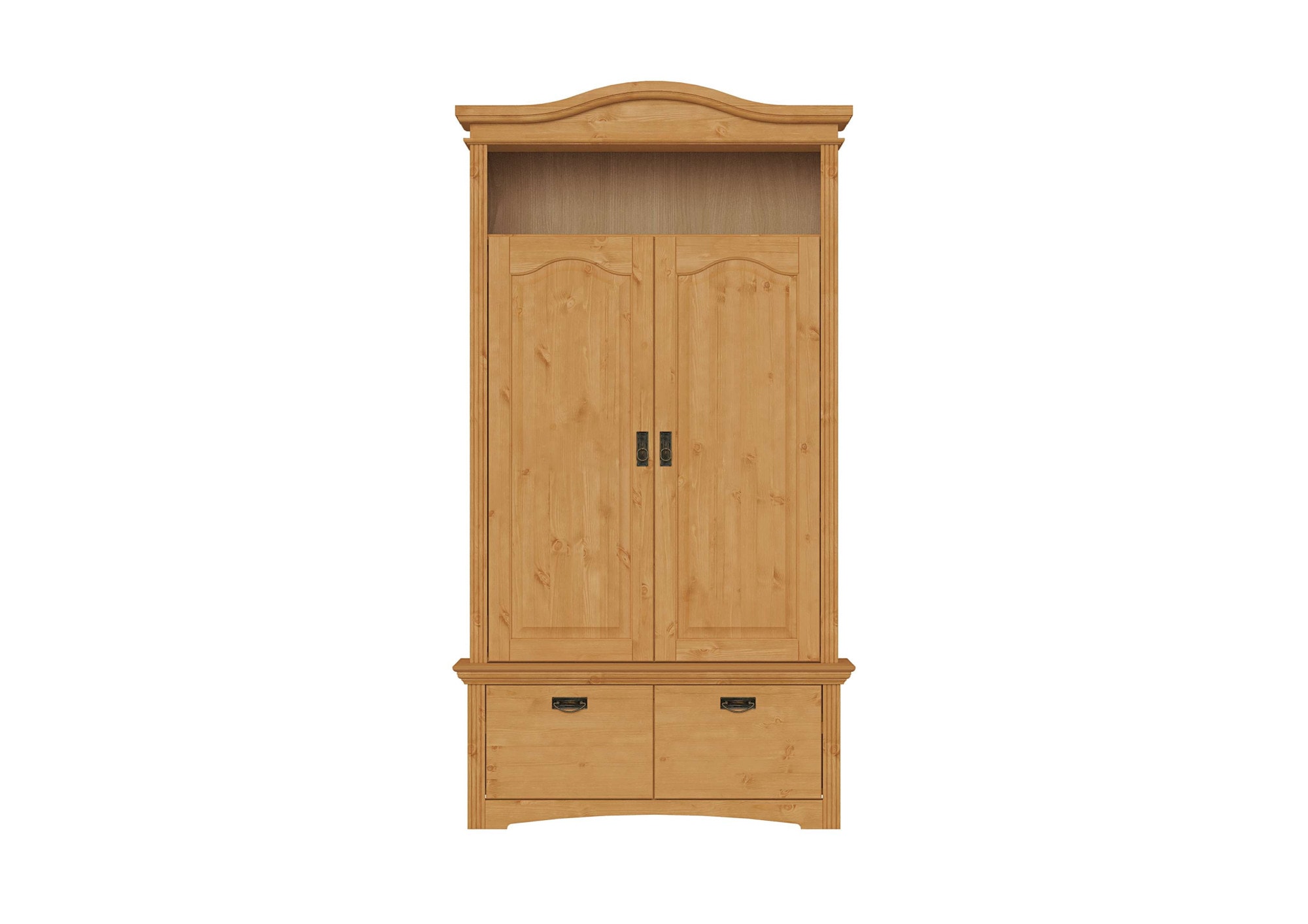 GOODproduct Wäscheschrank »Konrad, mit Bank, Garderobenschrank, Schubladen, Massivholz« H/B/T mit Bank ca. 206/110,5/70 cm,  viel Stauraum, langlebige Qualität, ausziehbare Kleiderstange