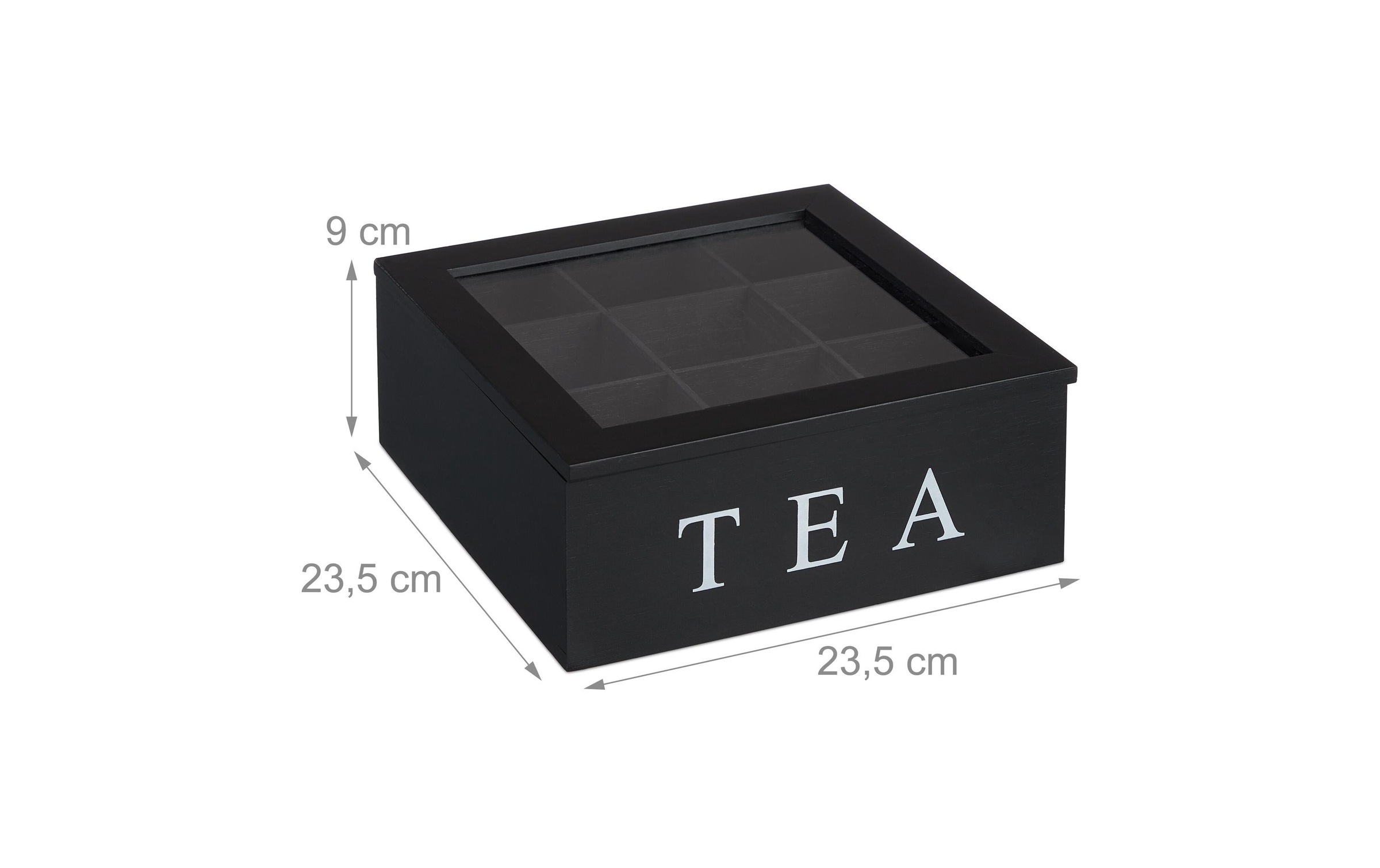 relaxdays Teebox »9 Fächer« 1 Stk. tlg.