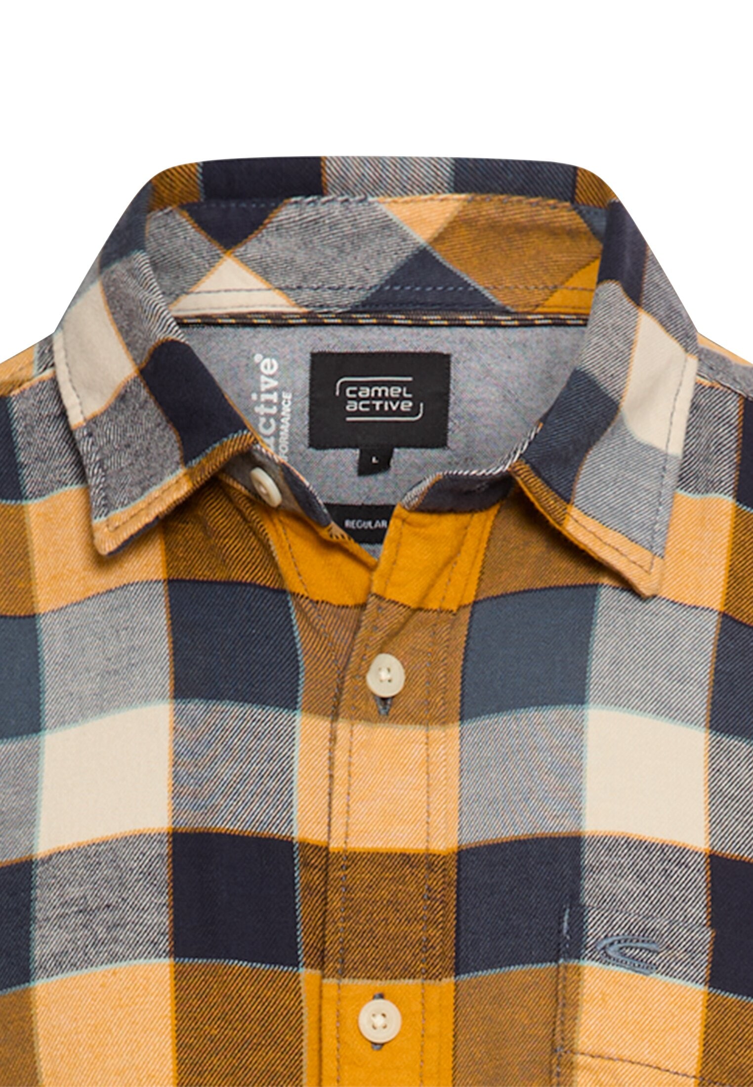 camel active Chemise à manches longues mit Logo Stickerei