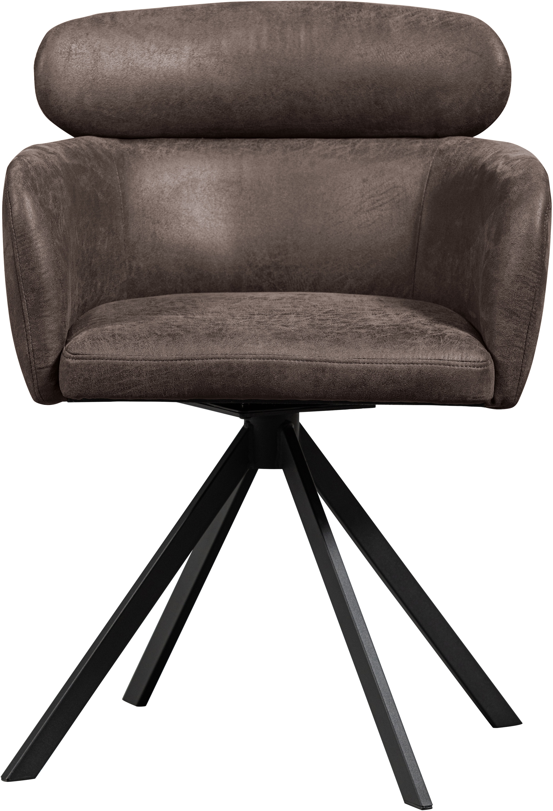 WOOOD Chaise de salle à manger »Fenne aus Kunstleder mit Drehgestell aus Metall H 80 x B 58 cm« (Ensemble) 2 cuis(Set, 2 pcs) Haute résistance à l'usure, largeur 58 cm