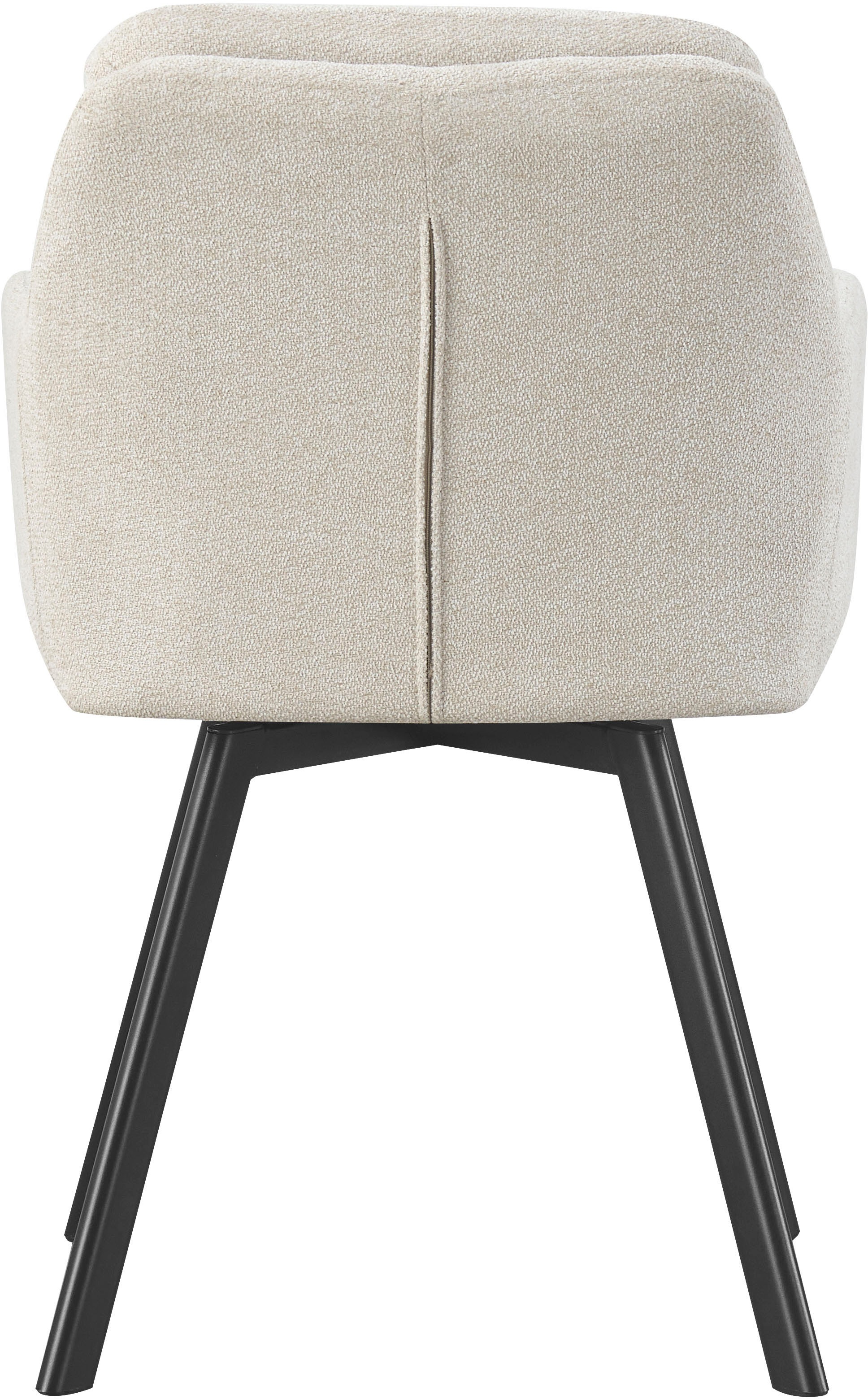 Home affaire Chaise de salle à manger »NEEPAWA, 2er Set, mit Metallgestell in matt schwarz« (Ensemble) 2 cuisin verschiedenen Farben, Belsatbarkeit pro Stuhl 120 kg, mit Armlehne