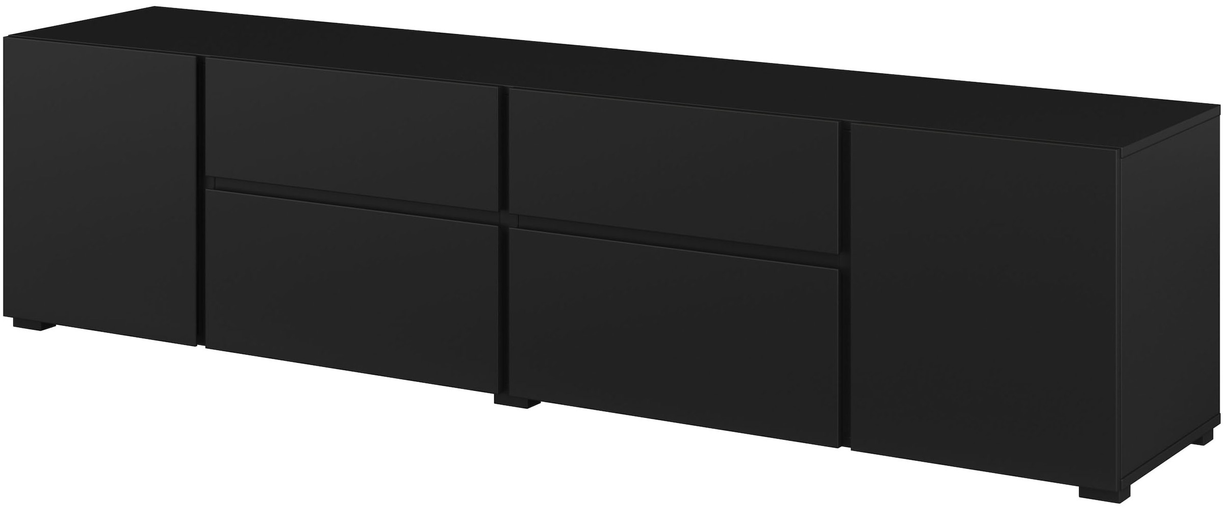 GOODproduct Table basse »Metric,Breite 195cm, grifflose Lowboard 2Klappen/2Schubkästen/2Tür« TV-Schrank mit viel Stauraum, TV-Board