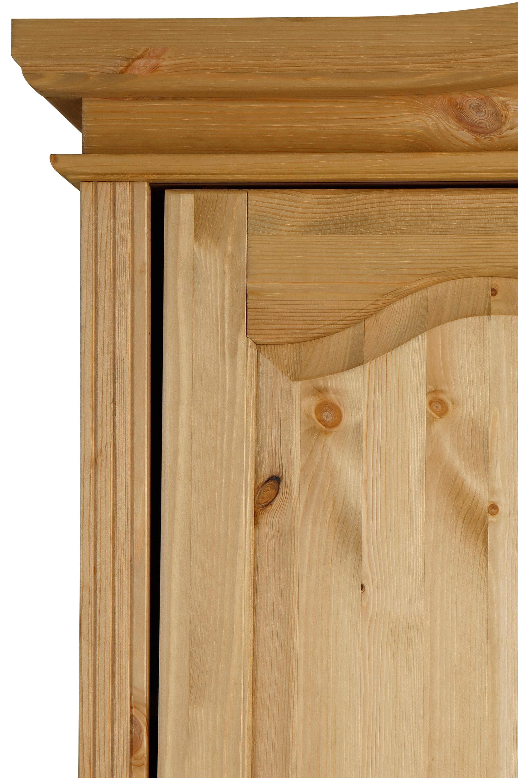 GOODproduct Schlafzimmer-Set »"Konrad", komplettes Schlafzimmer mit grossem Schrank« Set, Kleiderschrank 5 türig mit Schubladen, 2 Nachttische, Bett 180x200cm, 4 Stk. tlg. klassischer Landhausstil, Metallgriffe, Massivholz (Kiefer)