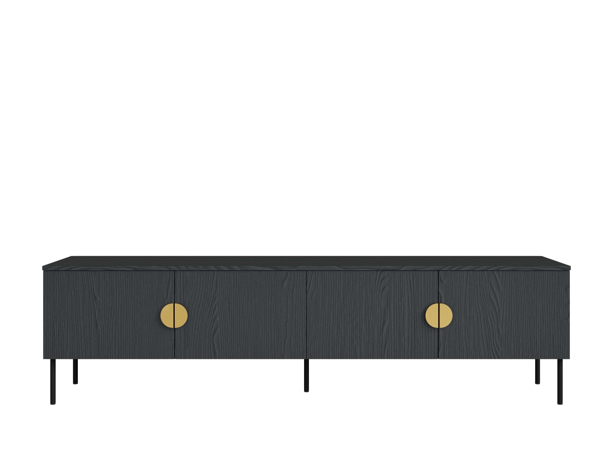 Home affaire Lowboard »BELLOT TV-Schrank mit 2 Türen, Masse B/T/H: 160/40/53,6 cm« 1 Stk. tlg. schwarze Farbe, mit holzähnlicher Struktur