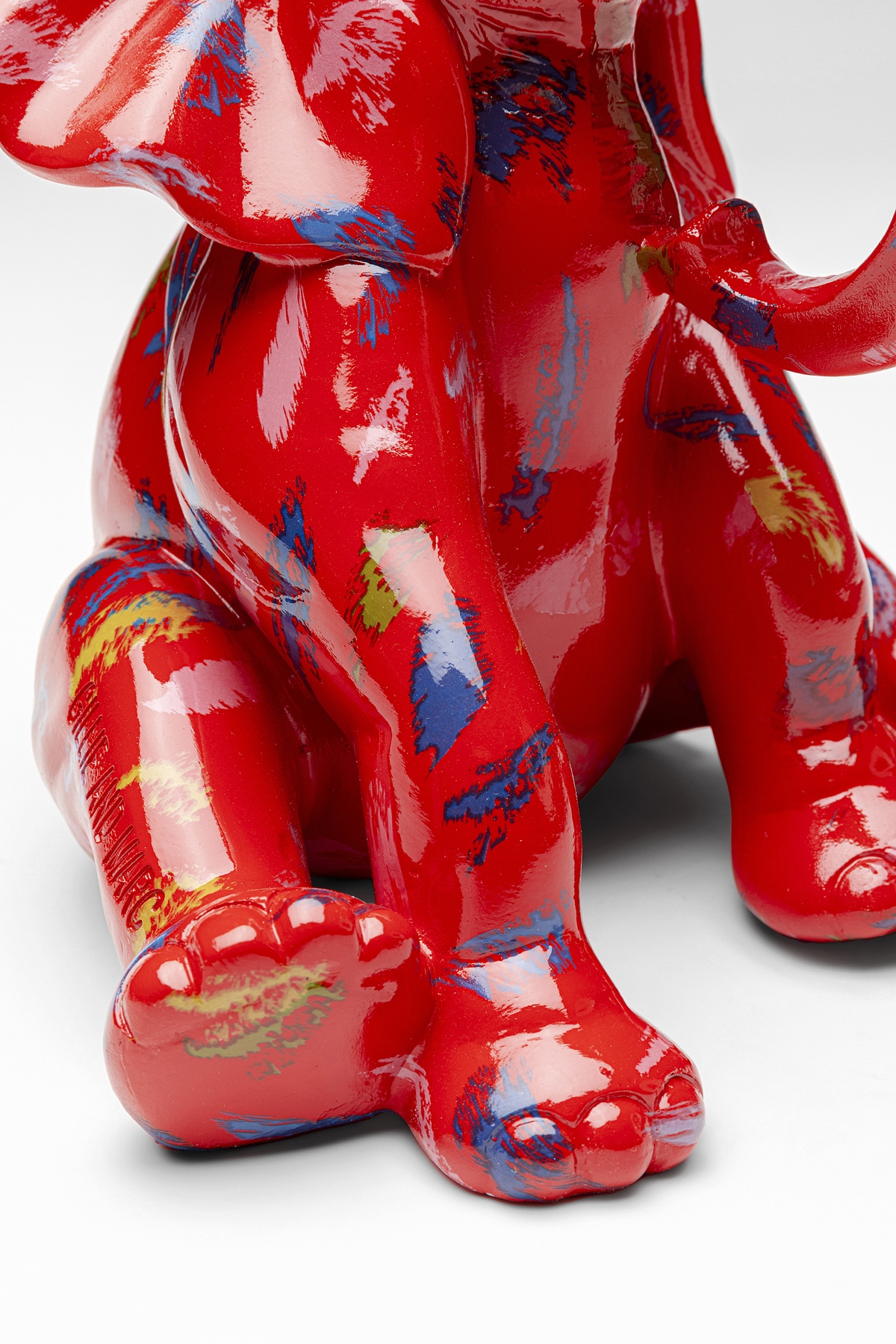 Kare Design Figurine de décoration »Deko Figur Elephant Dots Rot 18cm«