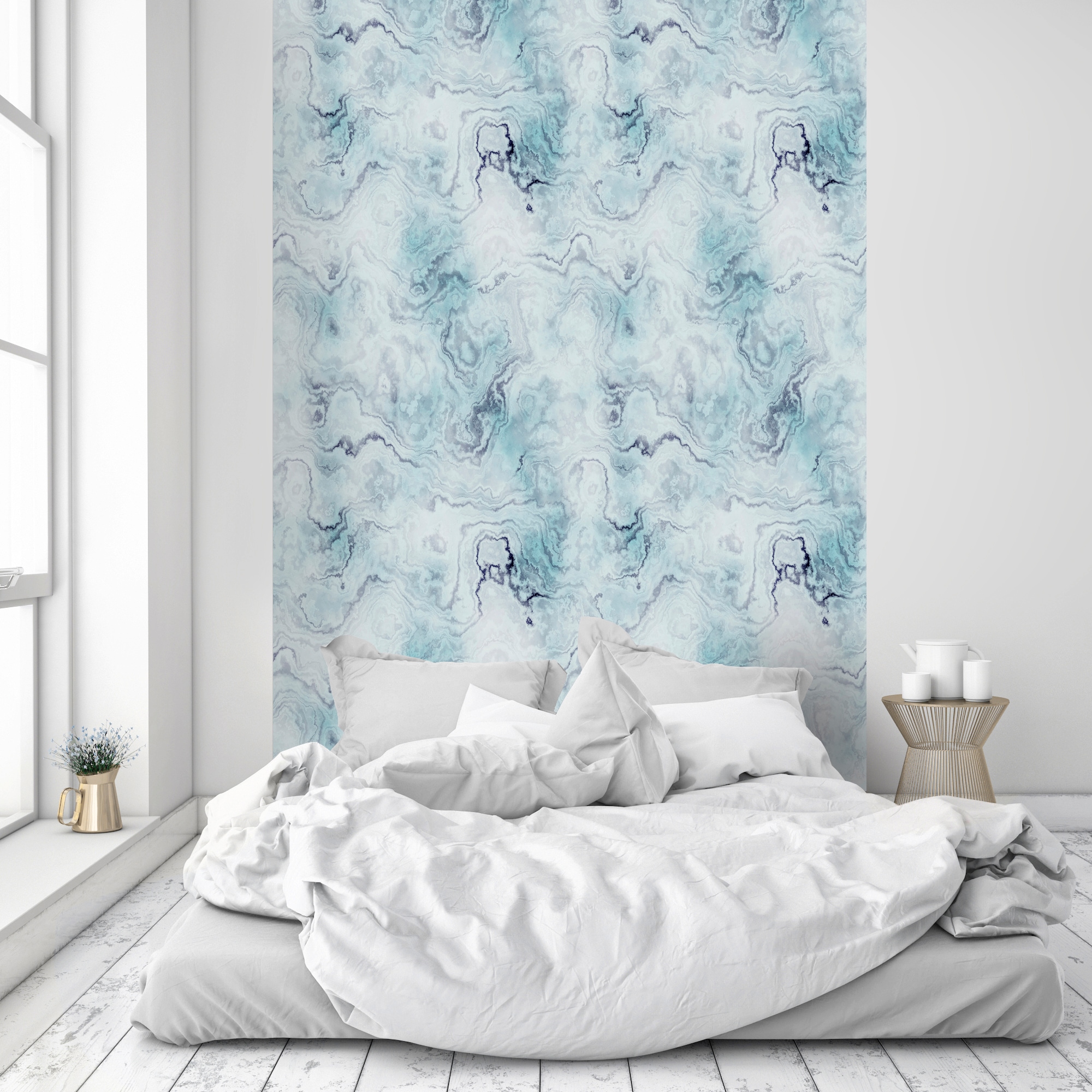 queence Vinyltapete »Regis« Farbverlauf | abstrakt | bedruckt | gemustert glatt 90x250cm, selbstklebend, kinderleichte Anbringung, , Sticker