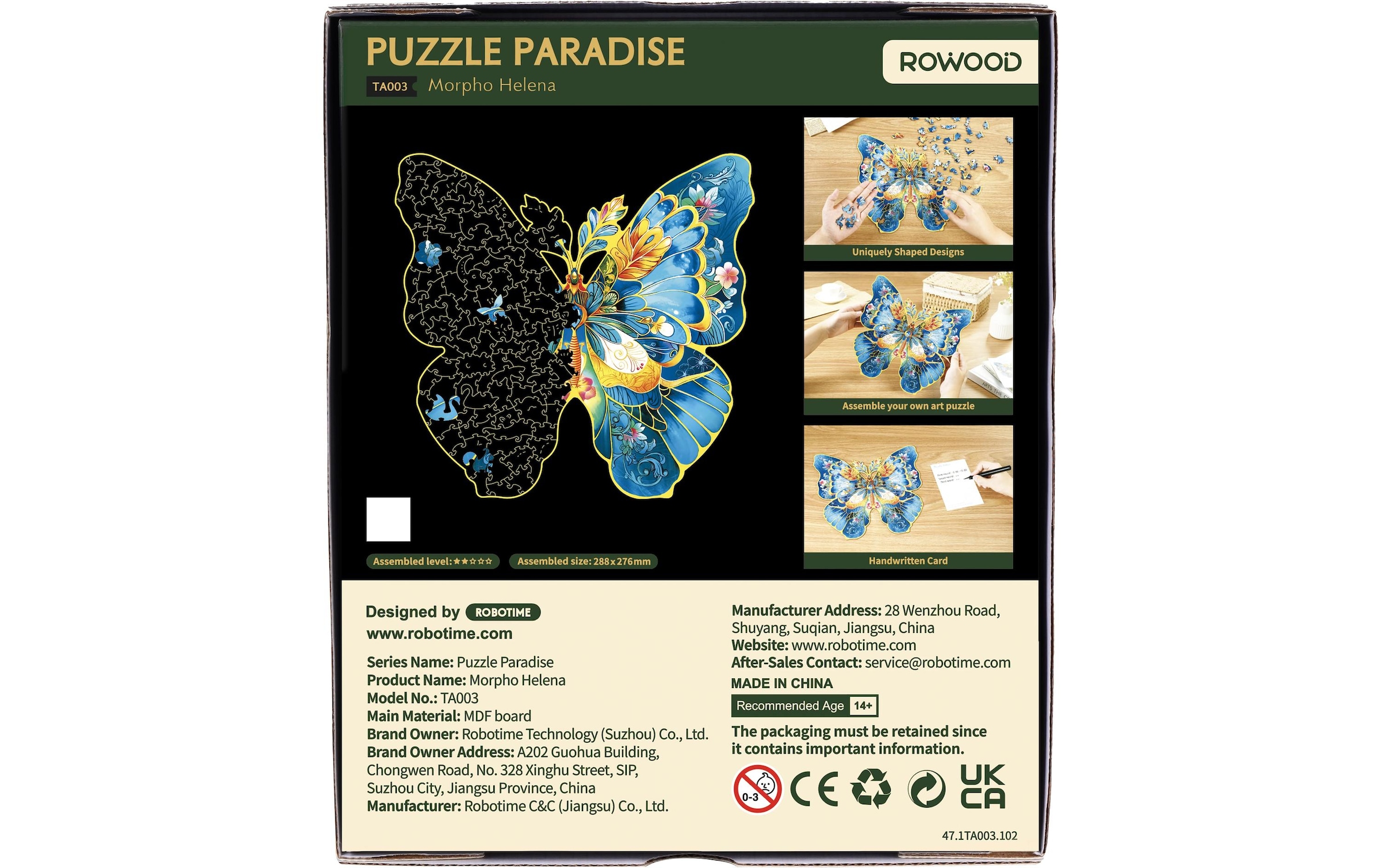   Puzzle 3D »RoboTime Helena Schmetterling«