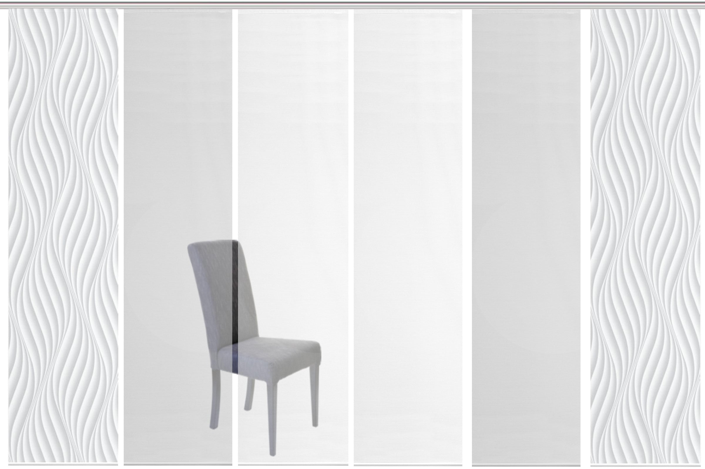 Vision S Schiebegardine »6ER SET WAVE« Paneelwagen 6 Stk. tlg. HxB: 260x60, Schiebevorhang 6er Set Digitaldruck