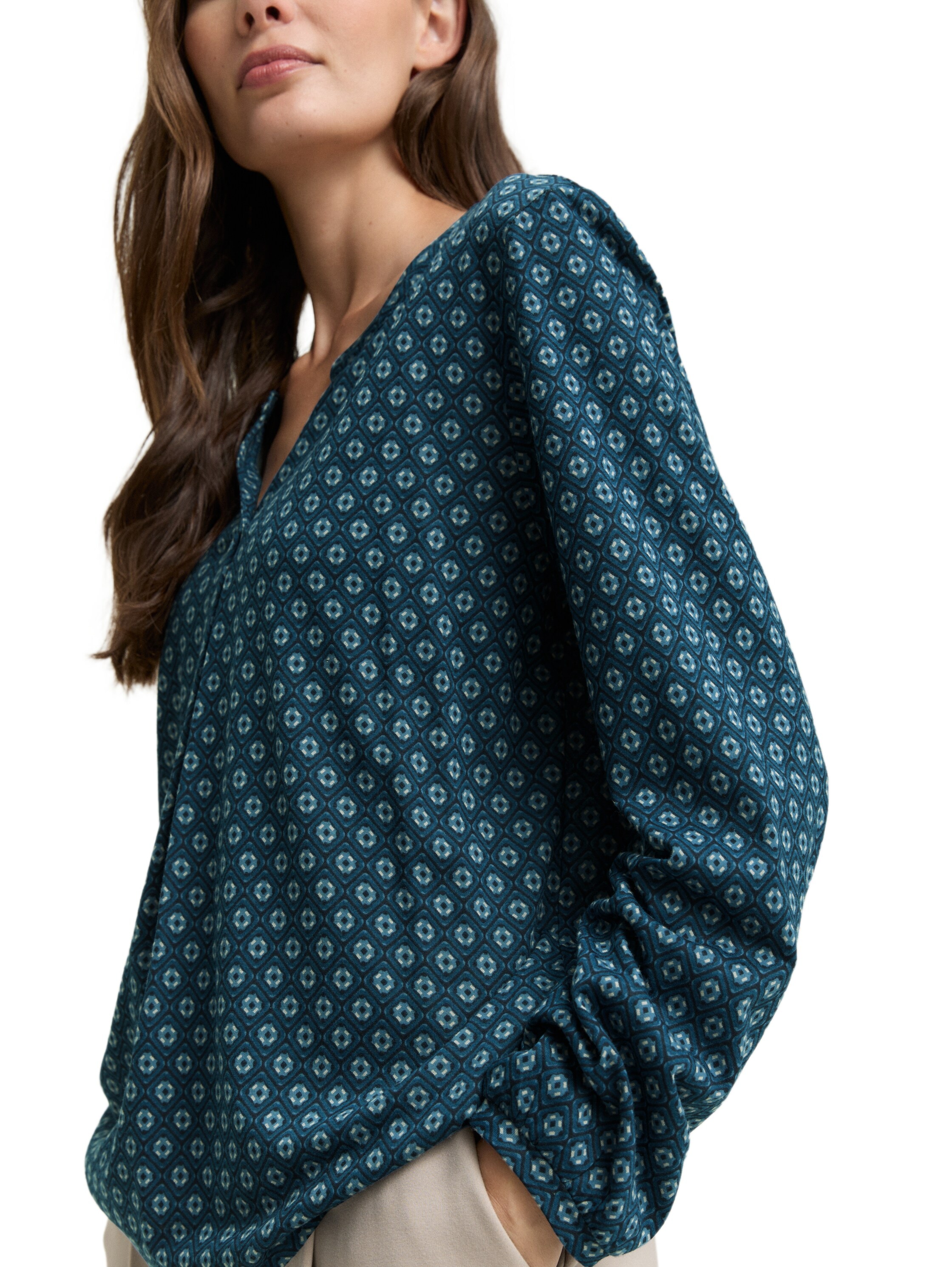 TOM TAILOR Blouse à manches longues , mit grafischem Muster
