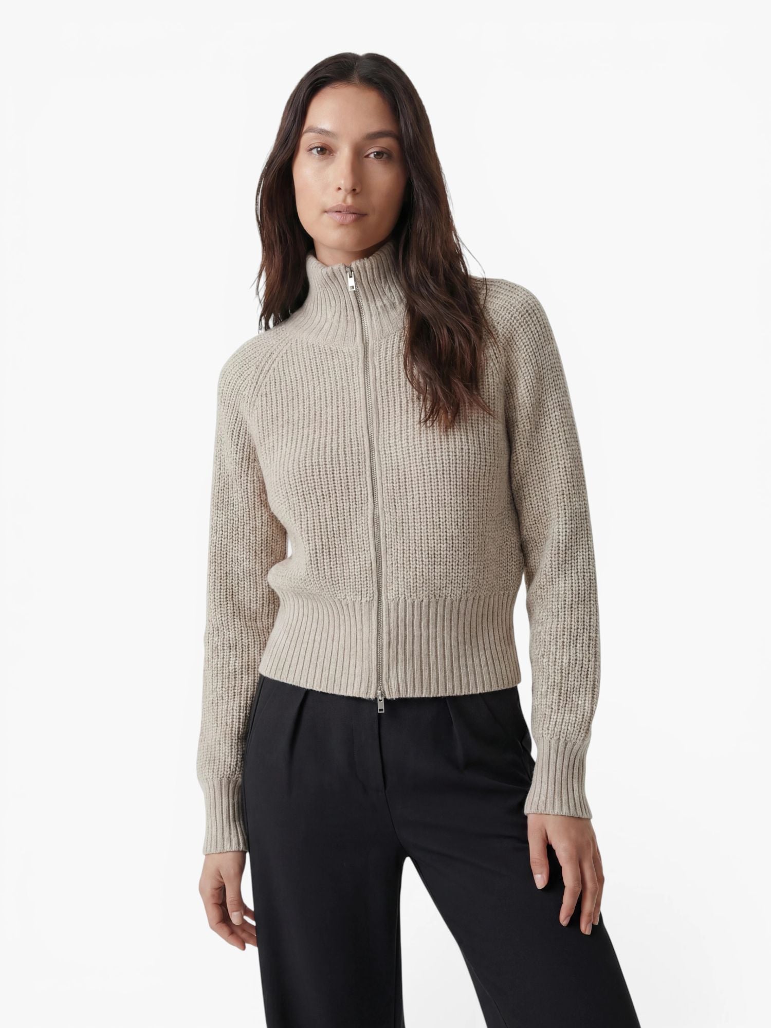 LeGer Veste en tricot »Nala, LeGer by Lena Gercke« mit Woll-Anteil, Stehkragen
