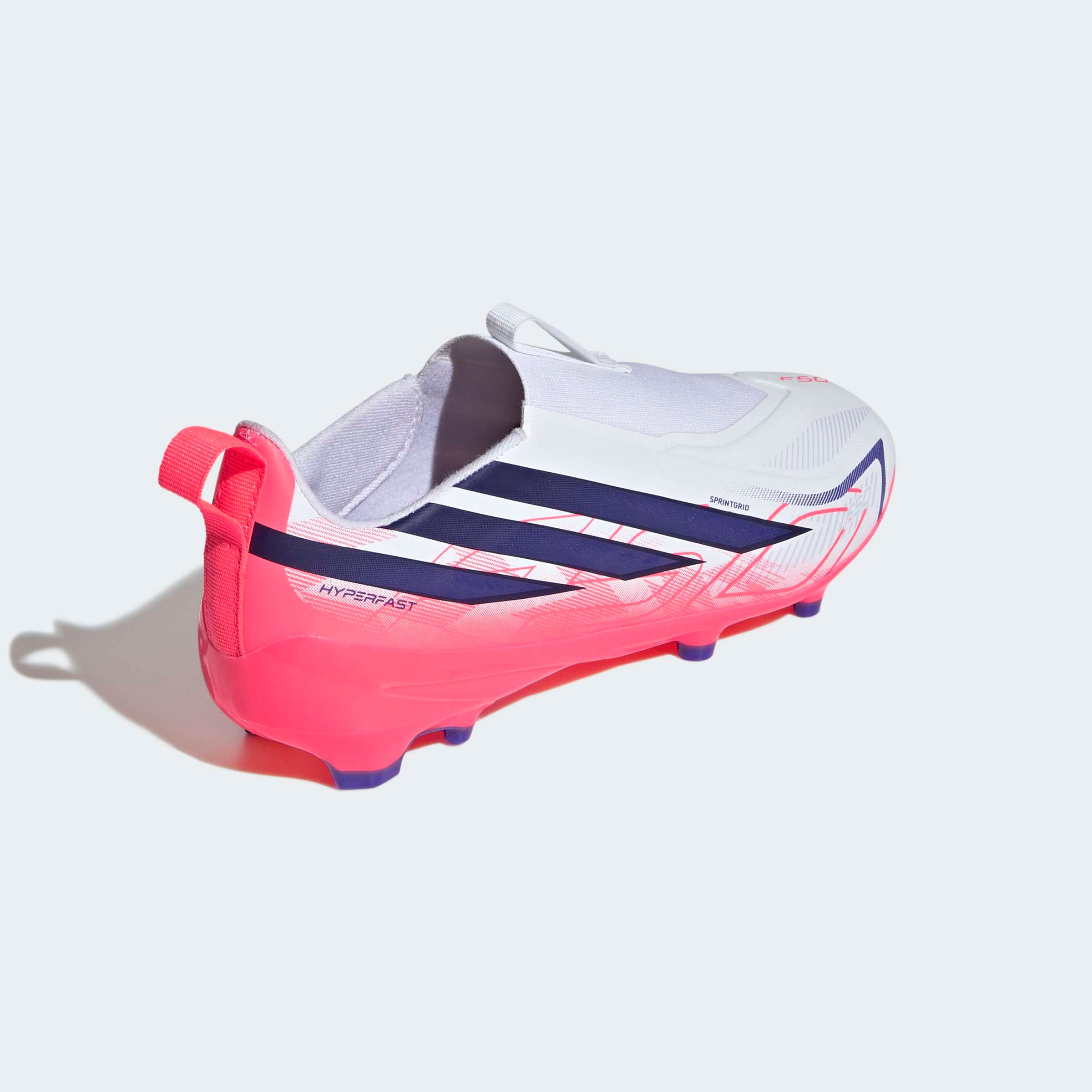adidas Performance Fussballschuh »F50 HYPERFAST LEAGUE KIDS , FESTE BÖDEN, OHNE SCHNÜRSENKEL«  Aussensohle für Rasen und feste Böden, für Jugendliche & Kinder