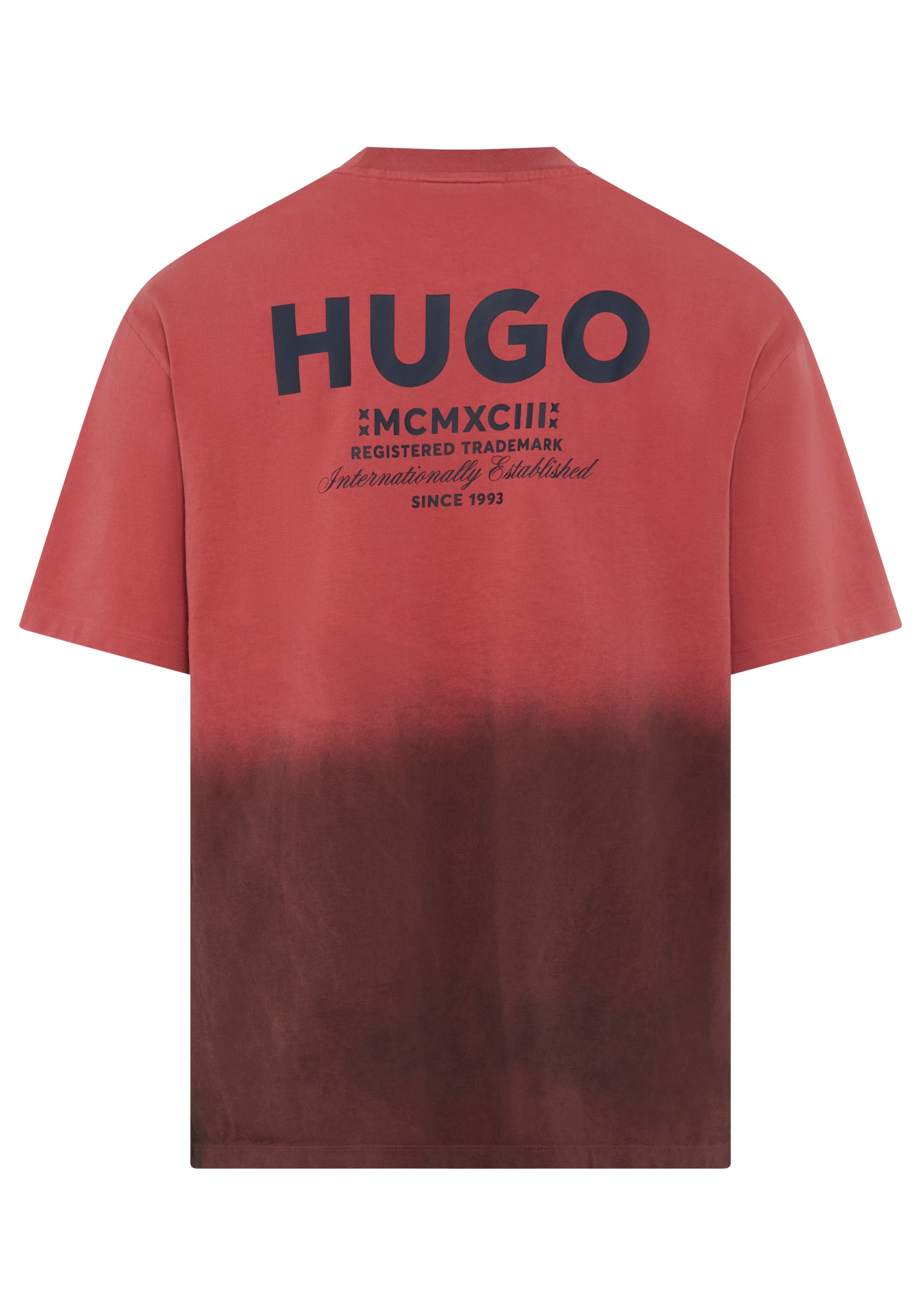 HUGO T-Shirt »Nalono_F« mit Farbverlauf, Loose Fit, Rückendruck