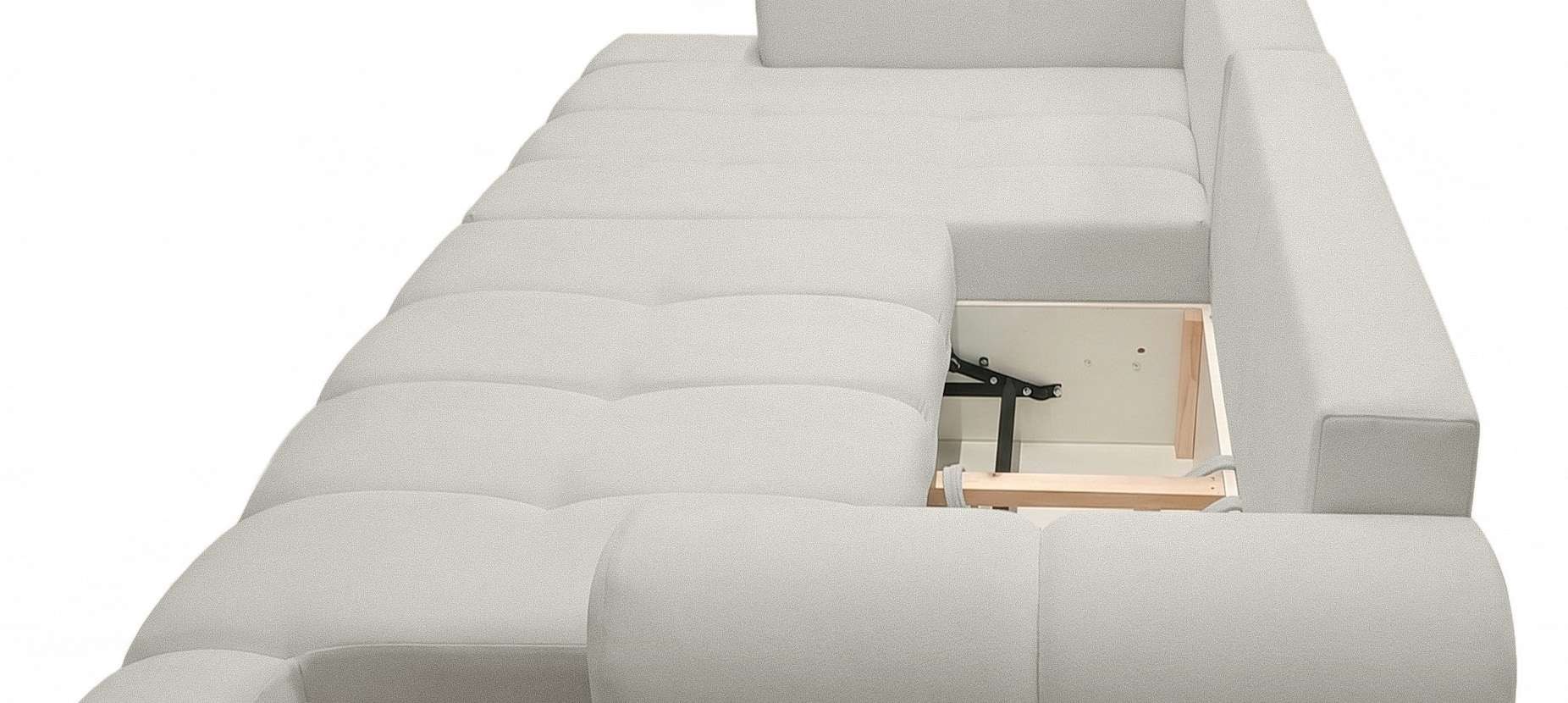 GOODproduct Canapé d'angle »LIOORA Schlafsofa mit Bettkasten, Breite 265 cm, Verlässliche Qualität« Forme en L avec fonction lit et coffre, méridienne droite/gauche