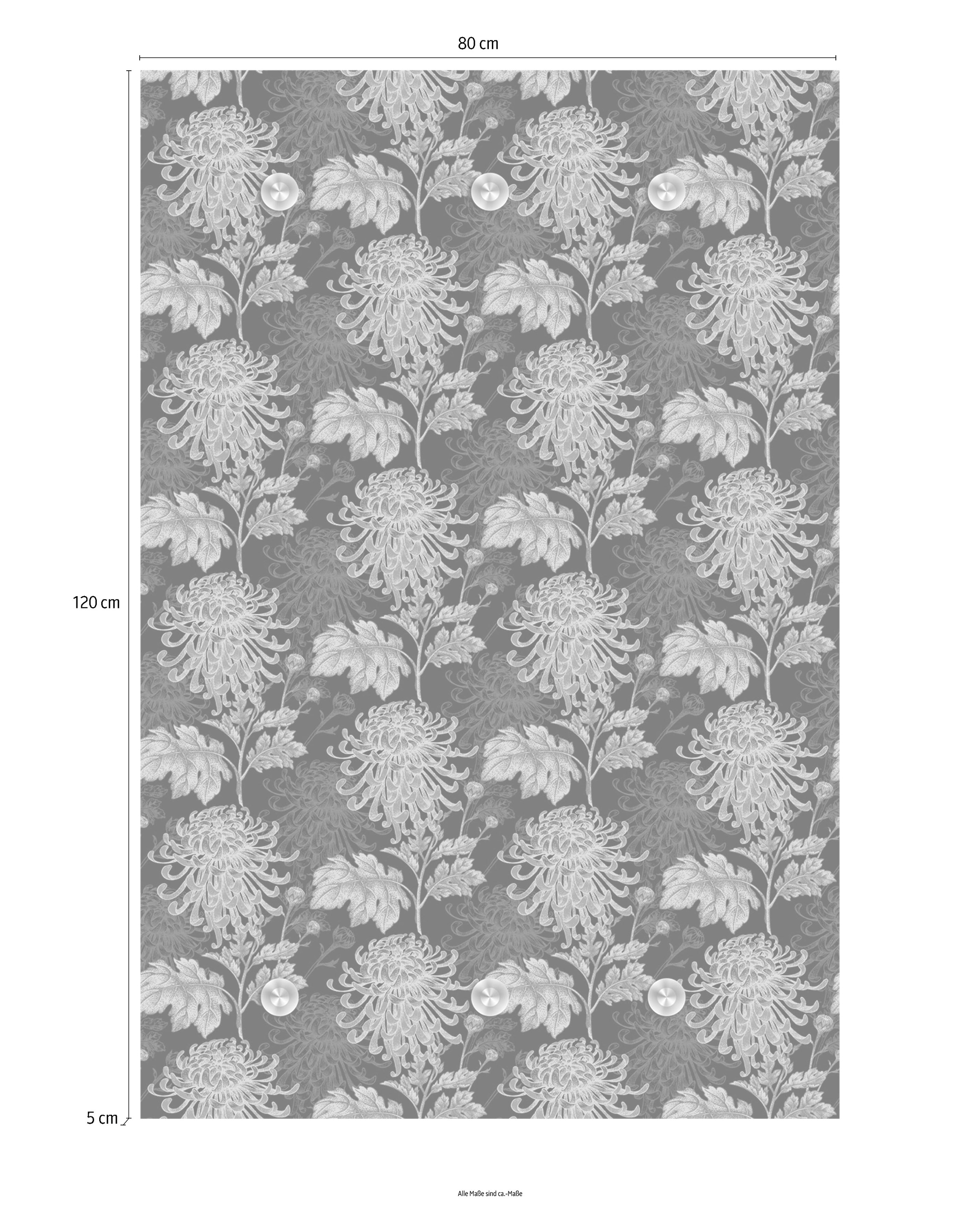 queence Barre de penderie »Blumen« avec 6 crochets, 80 x 120 cm