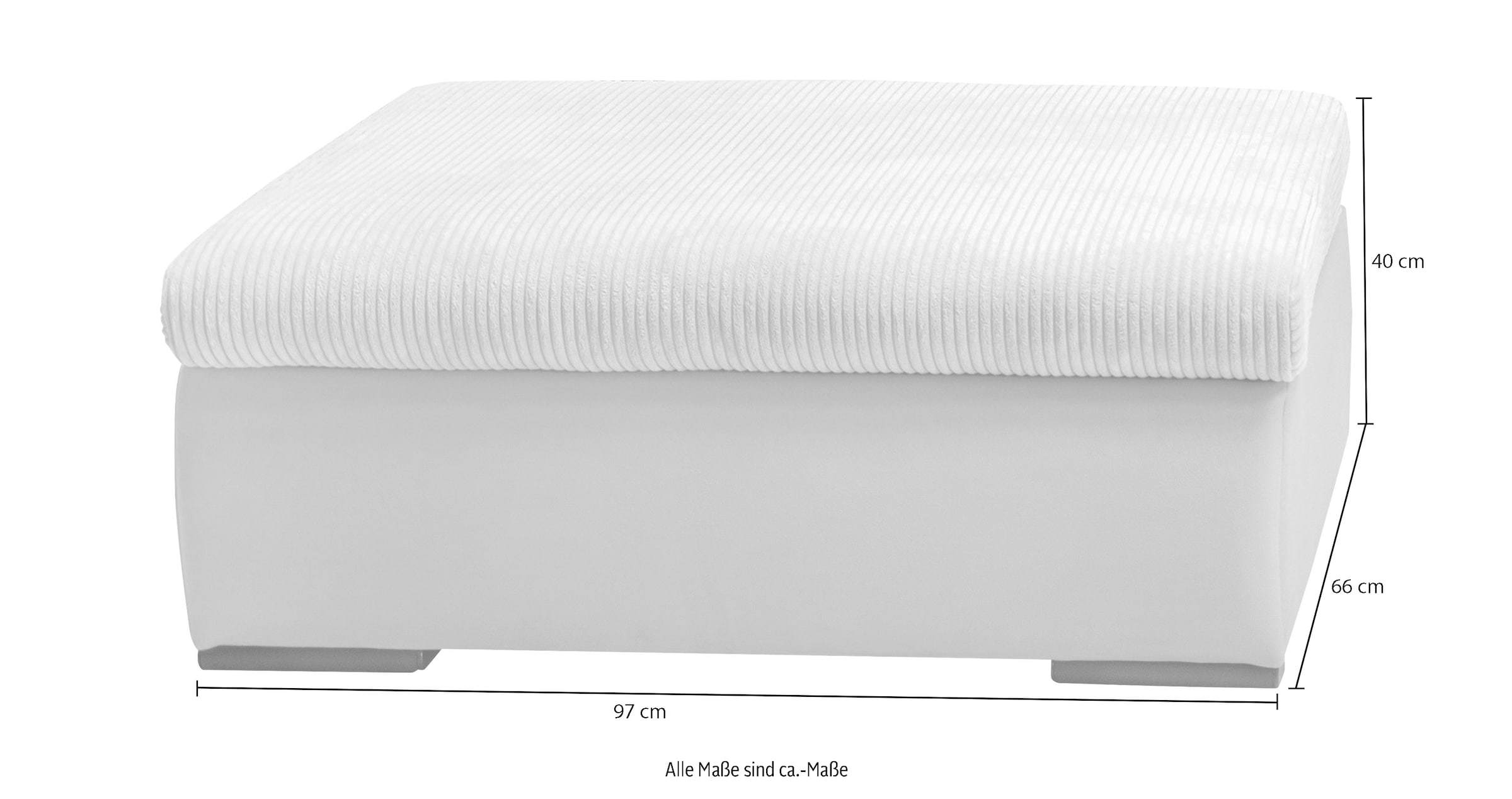 Home affaire Tabouret rembourré »Win, B: 97 cm - OTTO. Verlässliche Qualität.« mit schwarzen Metallfüssen, frei im Raum stellbar