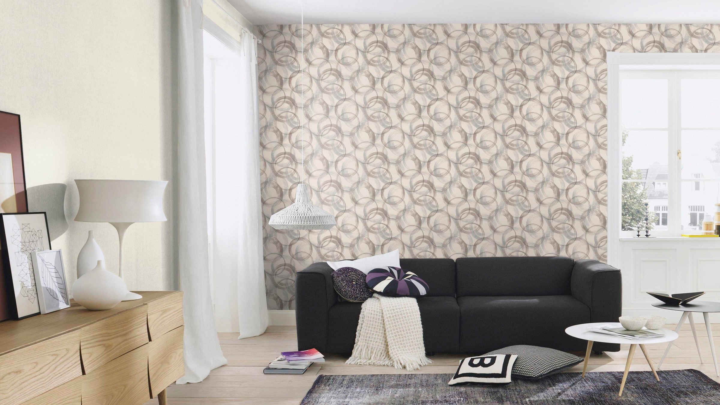 Rasch Vinyltapete »Vincenza« uni geprägt