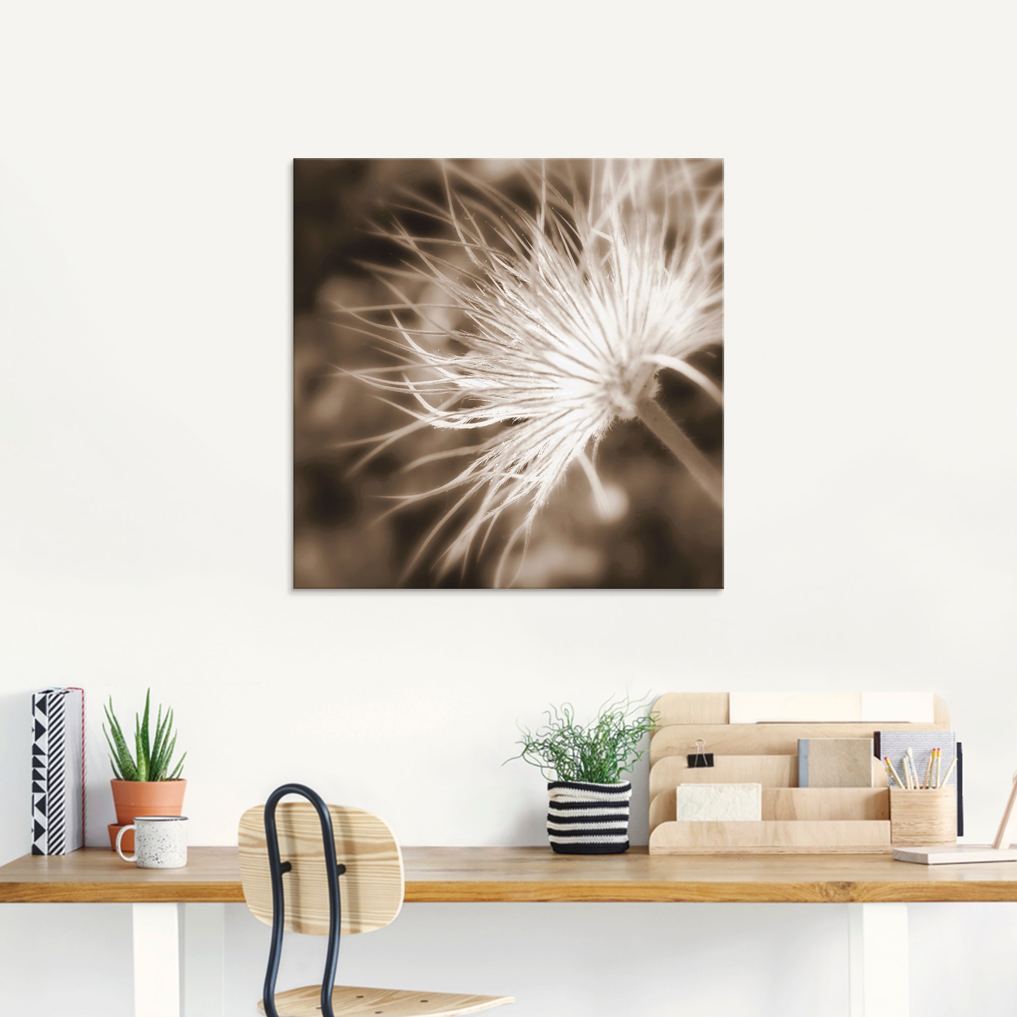 Artland Glasbild »leicht wie eine Feder« Blumen 1 Stk. tlg. in verschiedenen Grössen