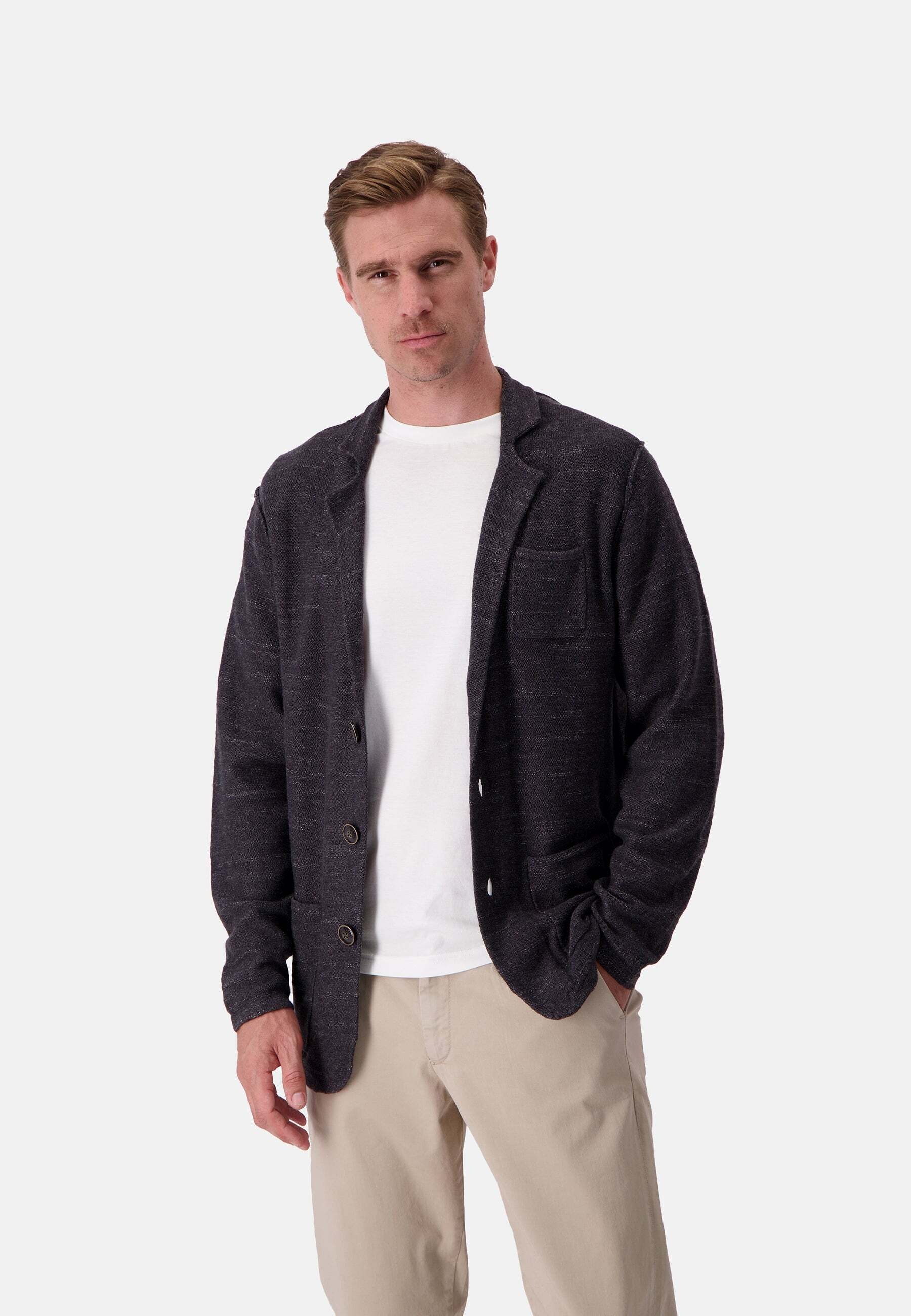 colours & sons Kurzjacke »colours & sons Blazer Blazer Slub«