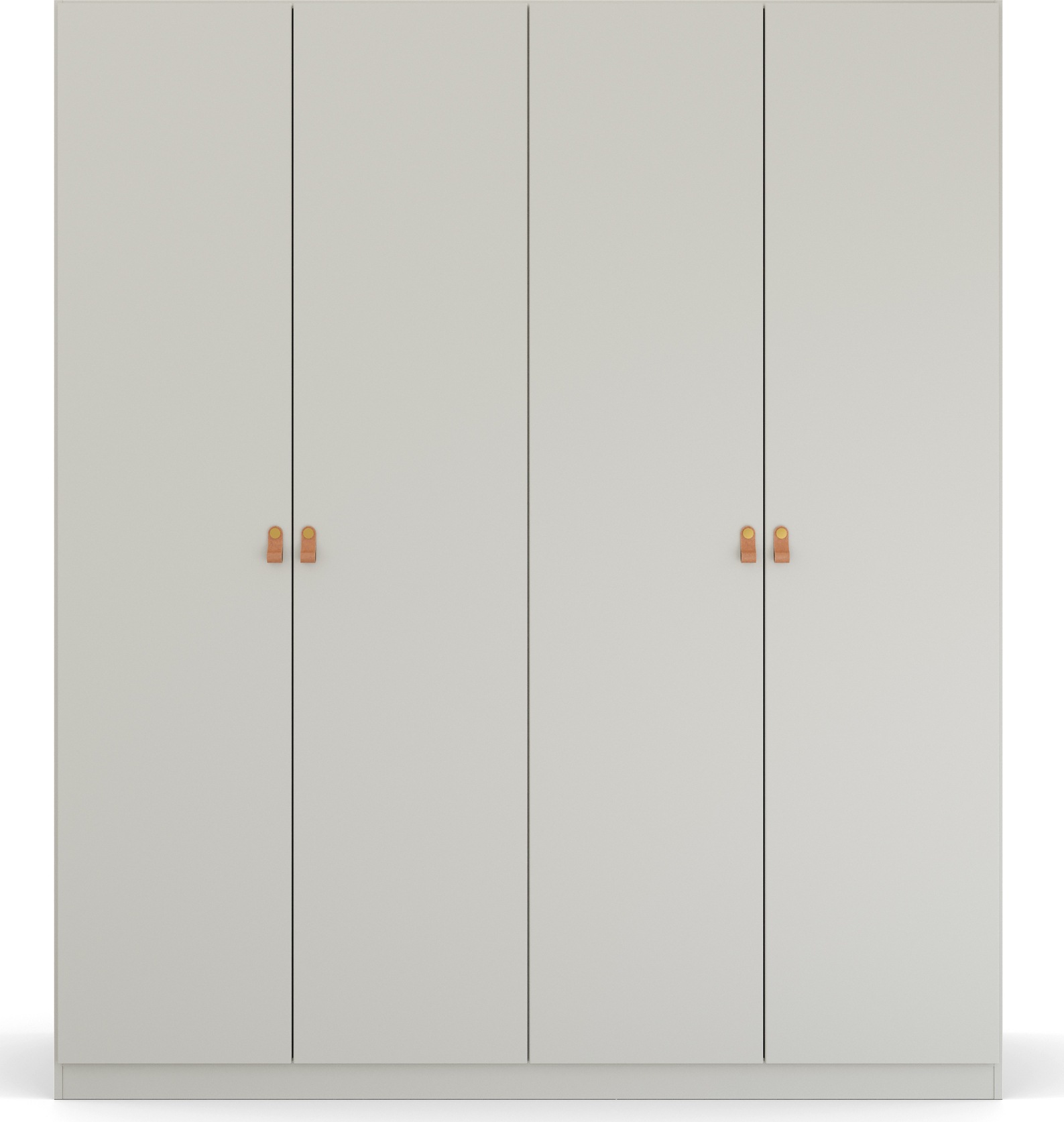 rauch Drehtürenschrank »Kleiderschrank Schrank Garderobe Ankleide HOMEY BY QUADRA SPIN« Breiten: 181/226/271 cm, Höhe 210 cm,  mit Grifflaschen aus weichem, cognacbraunem Leder