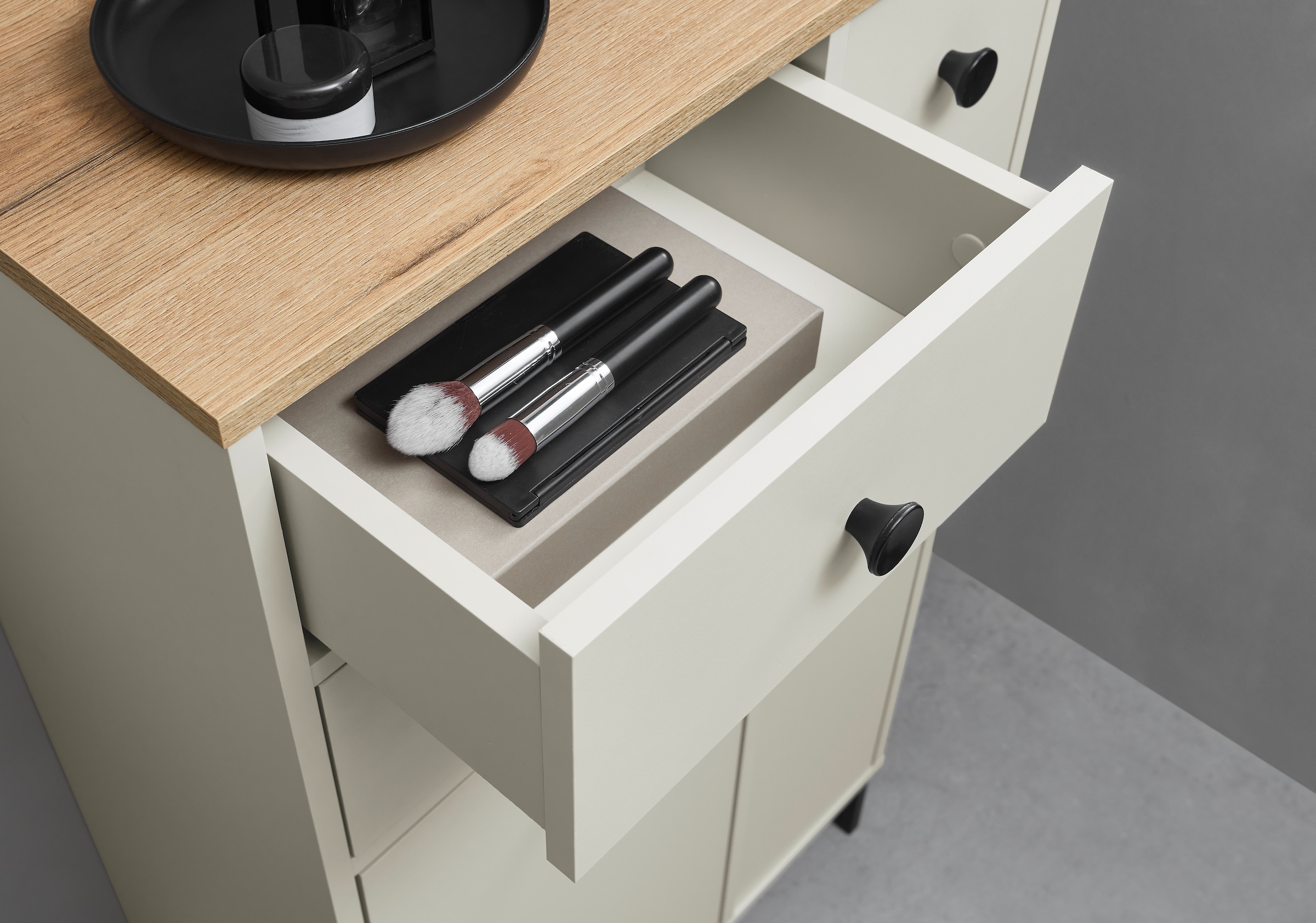 BASIC by Balculina Midischrank »Linea« 1 Stk. tlg. Breite 38cm, U-Profil Füsse, Unterflurauszug