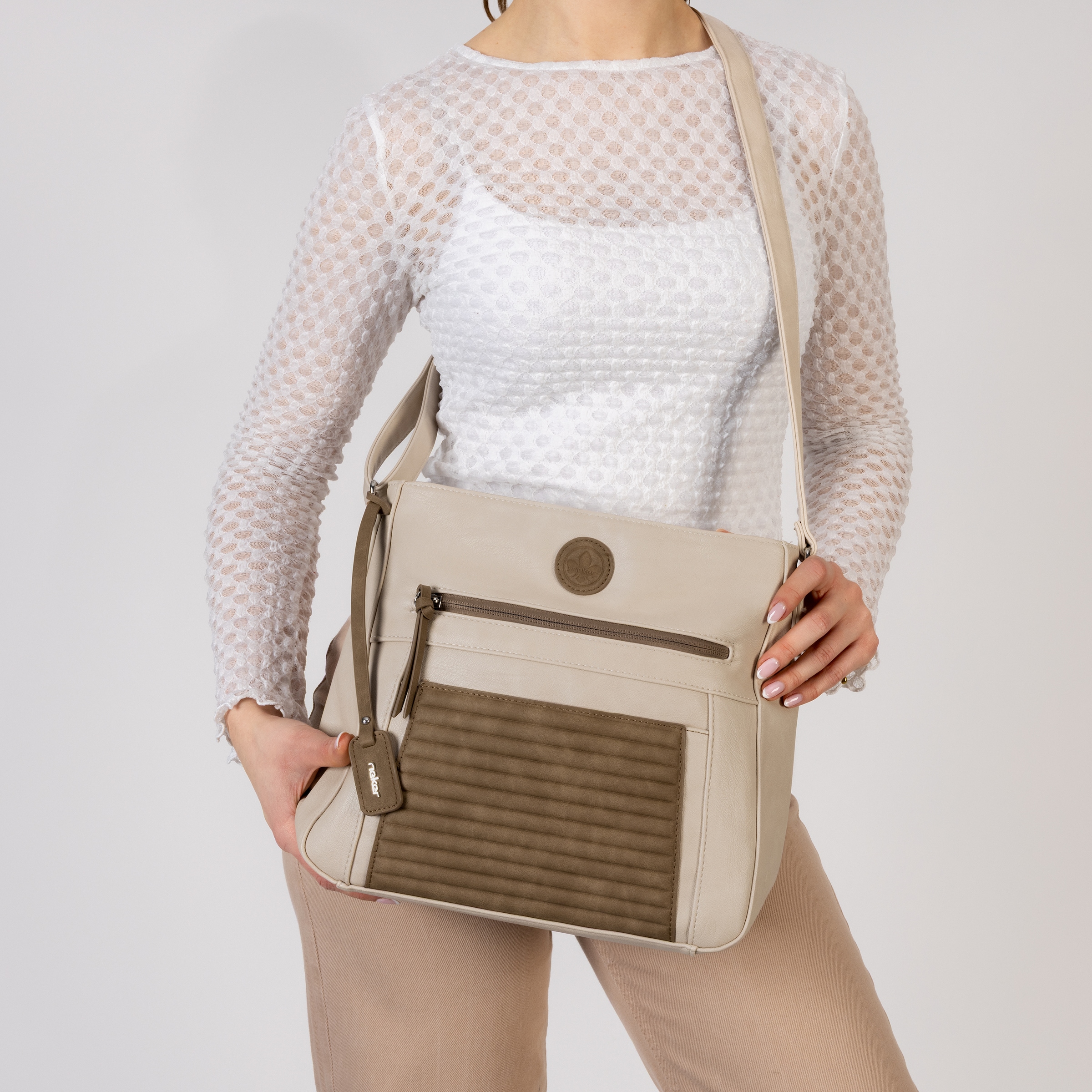 Rieker Sac à épaule, sac à main pour femme, avec compartiments pratiques