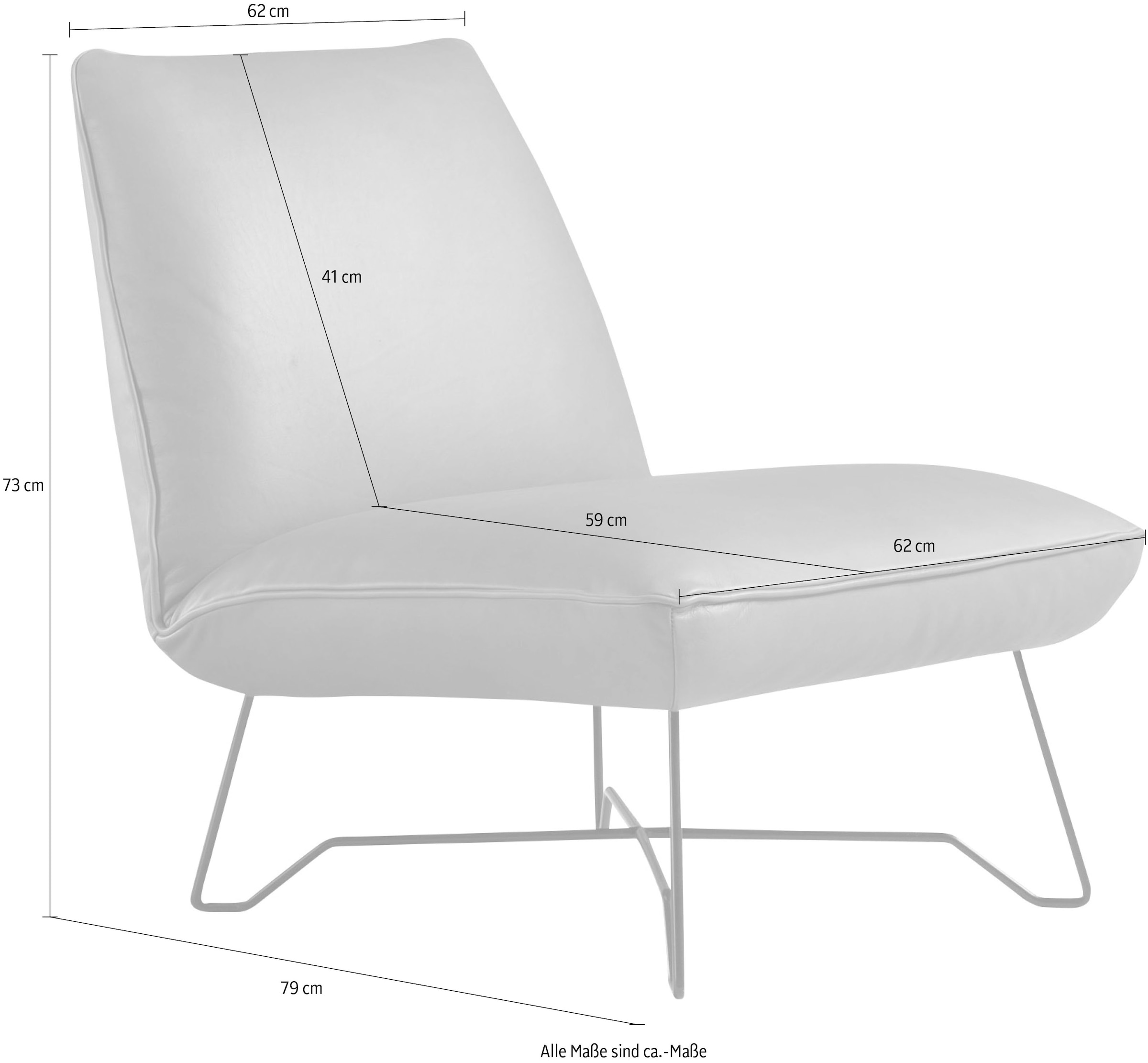 Egoitaliano Sessel »Lia Loungesessel, elegant und stylisch, toller Sitzkomfort« extravaganter Designsessel, Solitärsessel