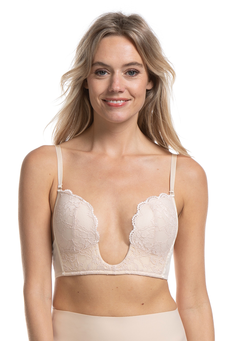 MAGIC Bodyfashion Soutien-gorge sans armatures »V-Bra« Orné de magnifique dentelle et détails en résille