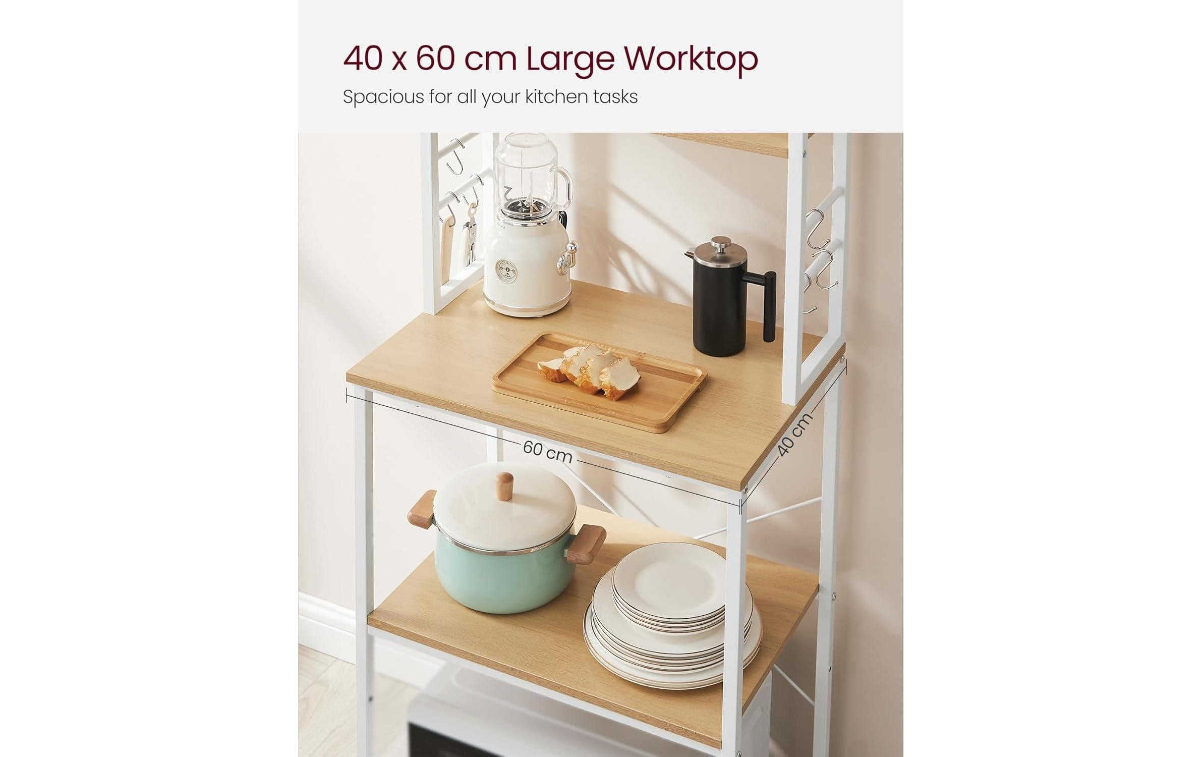 VASAGLE Étagère de cuisine »mit 6 Haken«