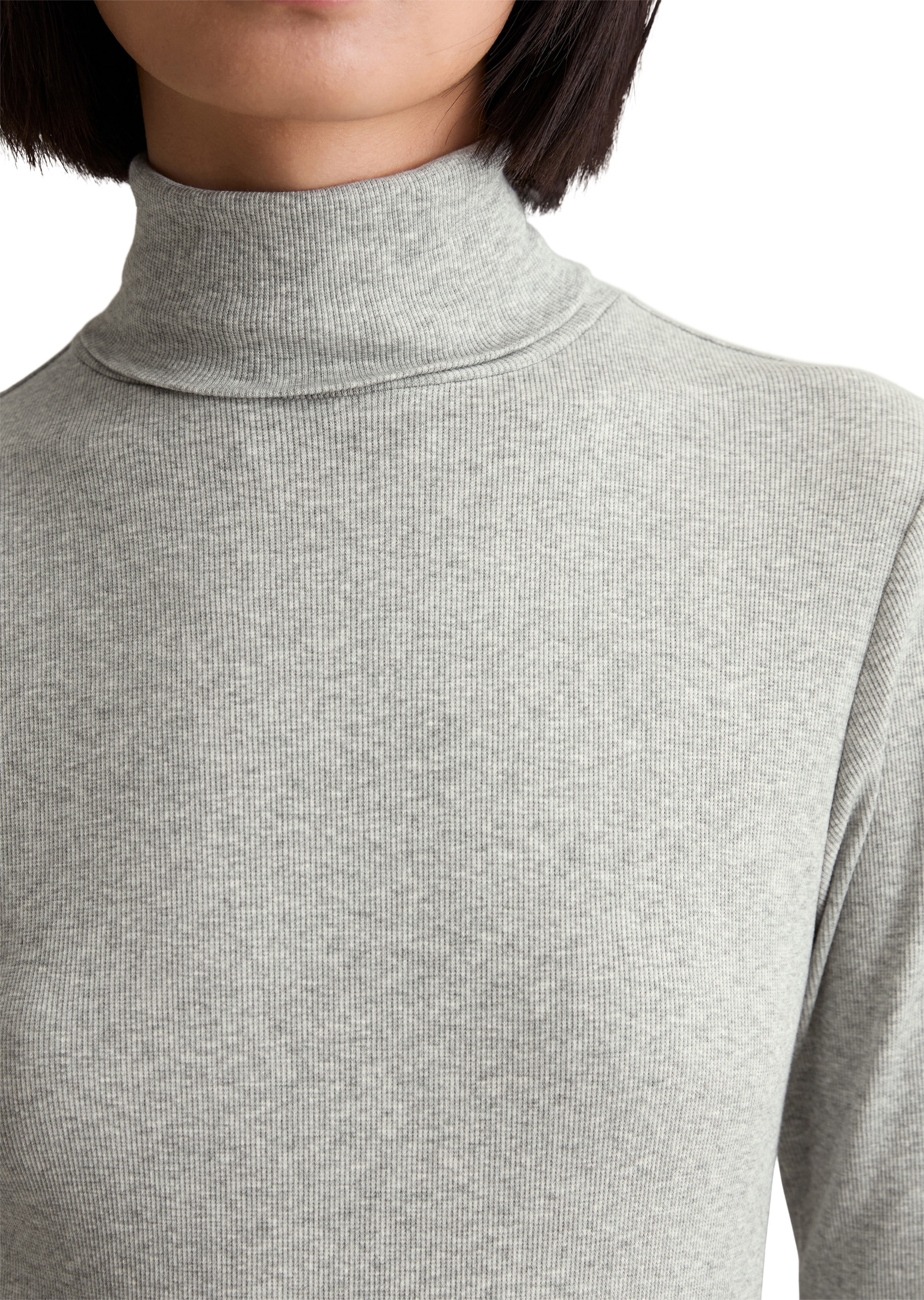 Marc O'Polo DENIM T-shirt à col roulé »slim fit aus Rippjersey«