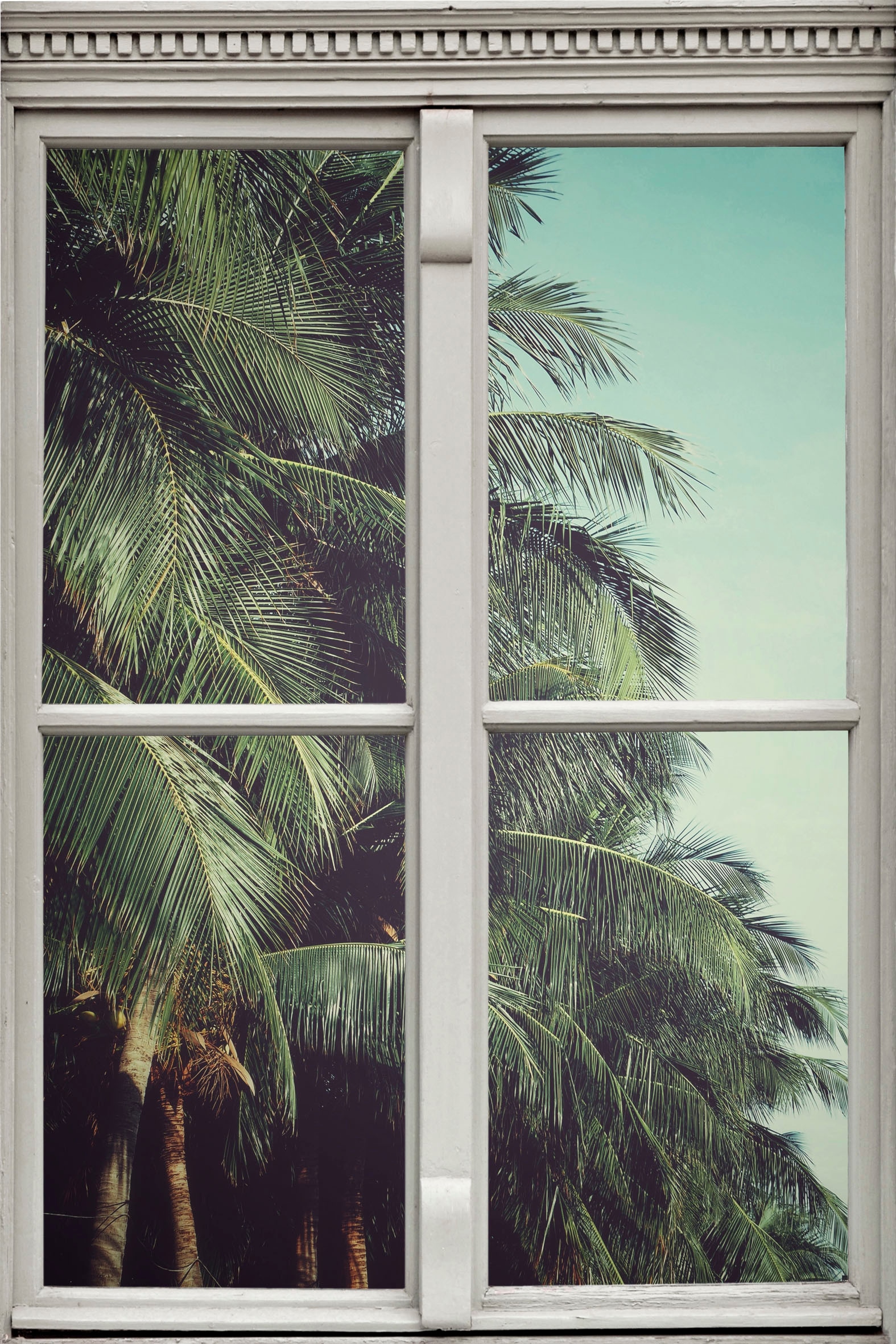 queence Wandsticker »Palmen« Wandsticker, Wandbild, selbstklebend, 3D, Fenster