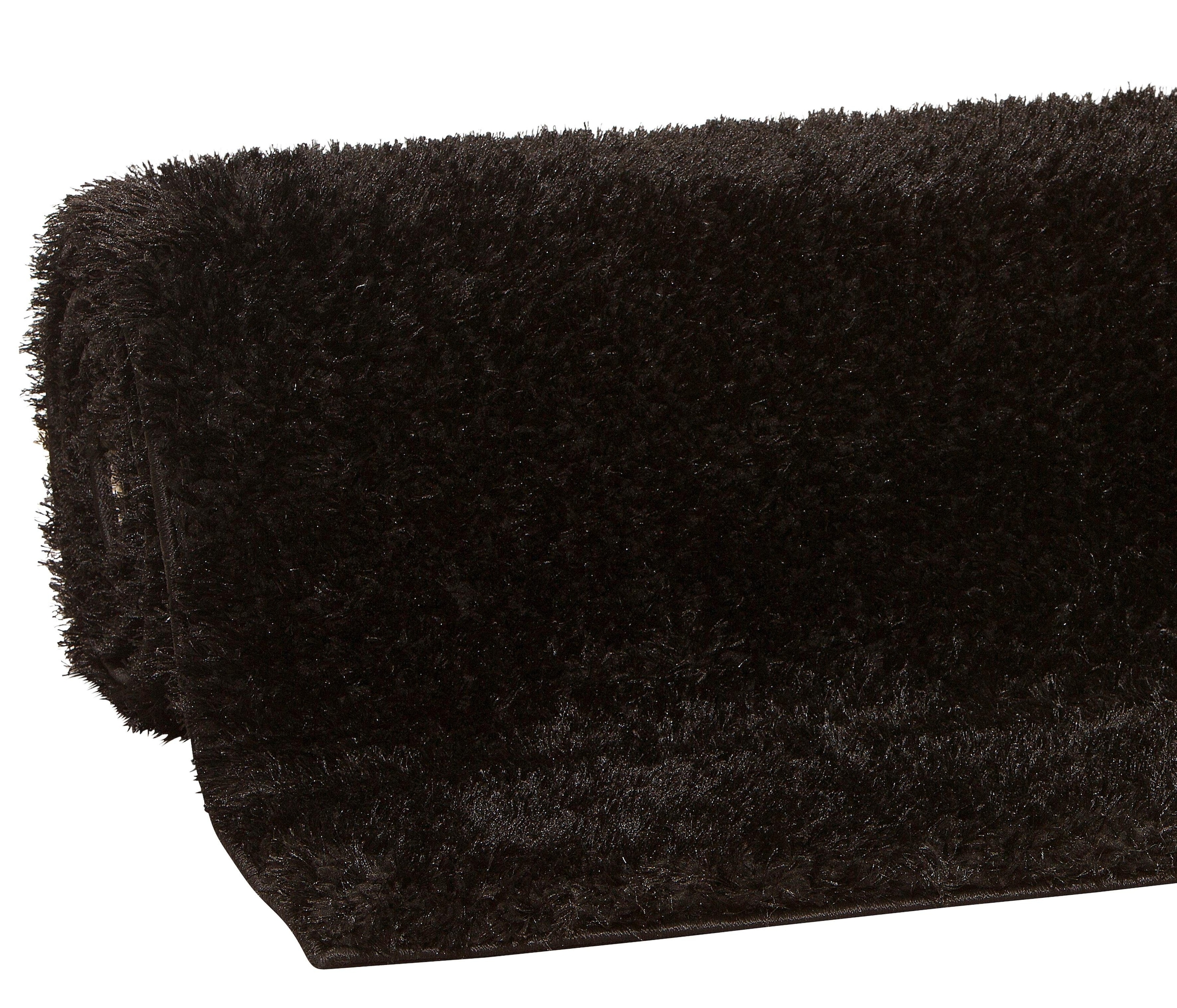 my home Tapis de sol à poils longs »Malin« Rectangulaire 43 mm Höhe Uni-Farben, leicht glänzend, besonders flauschig durch Mikrofaser