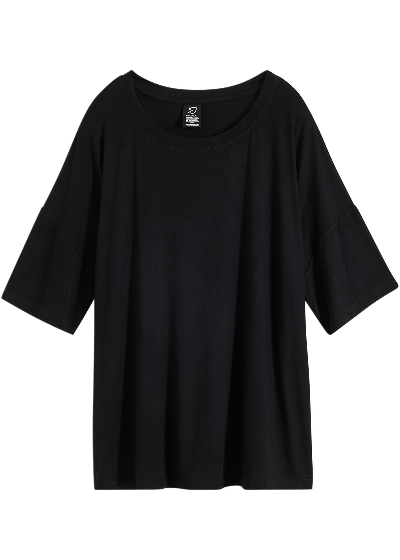 bonprix Oversize-Shirt oversize Passform, Halbarm-Design, aus Viskose und Elasthan
