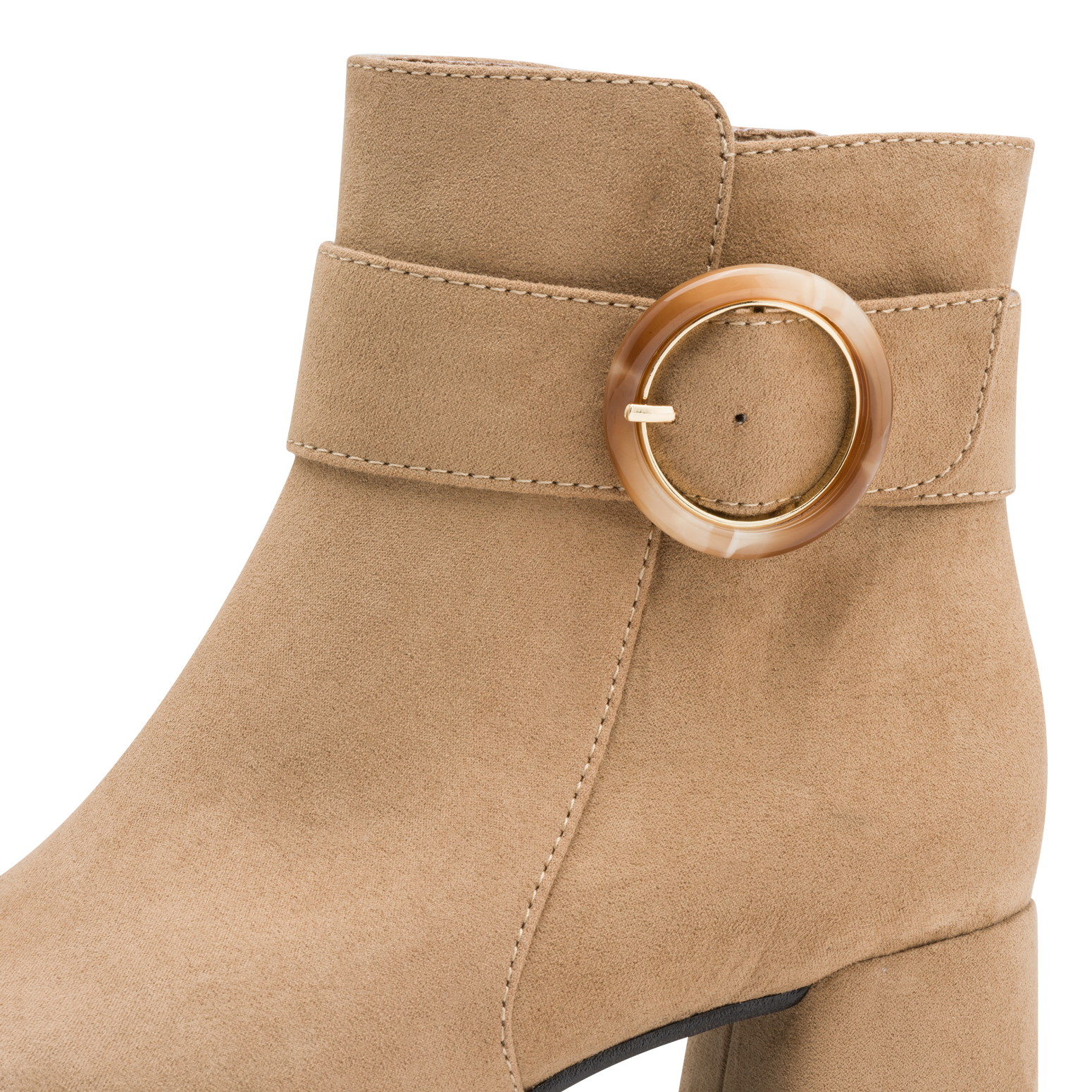 MARCO TOZZI Bottines  talon bloc, chaussure de soirée, chaussure de fête avec boucle décorative