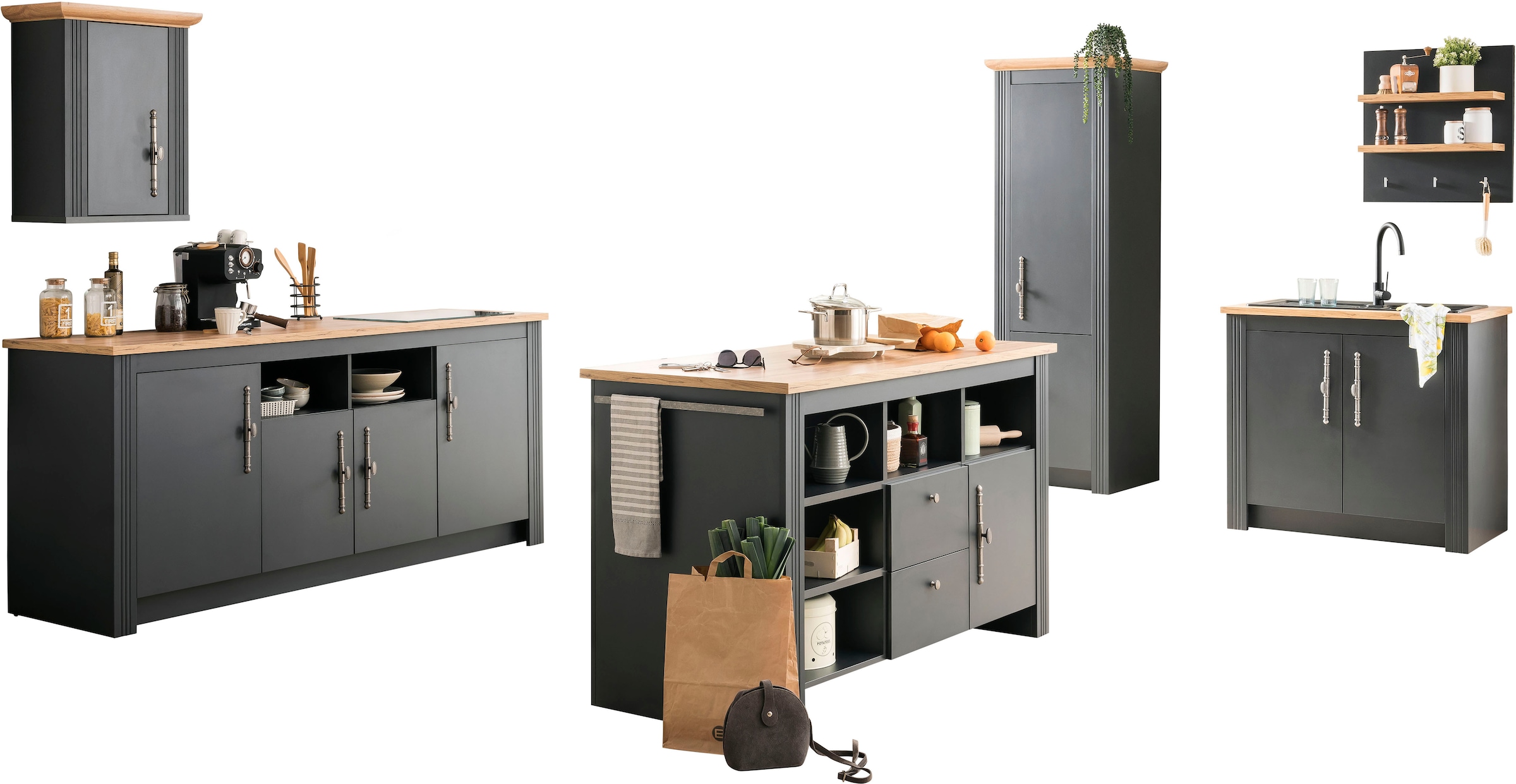 GOODproduct Cuisine »KS-Westminster« largeur 366 cm, sans appareils électriques