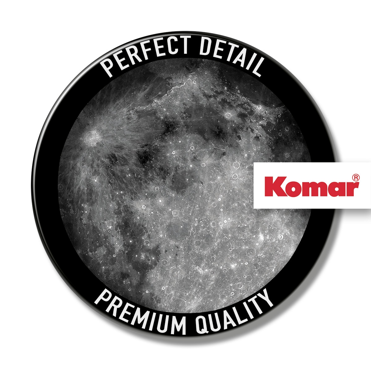 Komar Fototapete »Dot - selbstklebende Vlies Fototapete - Moon - Grösse 125 x 125 cm« Motiv | bedruckt glatt