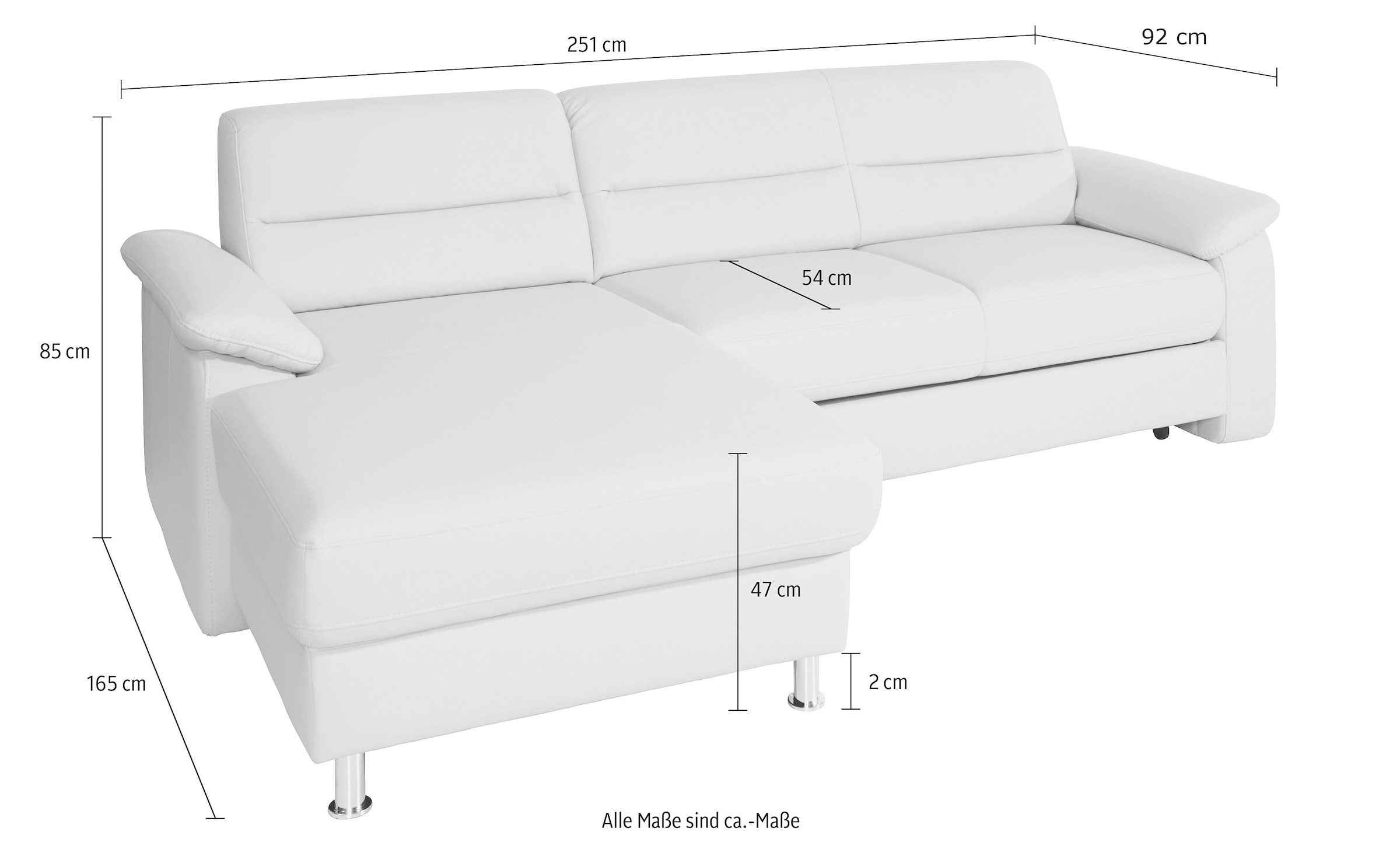 sit&more Canapé d'angle »Top Ascara L-Form« incluant rembourrage boxspring/ressorts ensachés, ressorts ensachés confortables