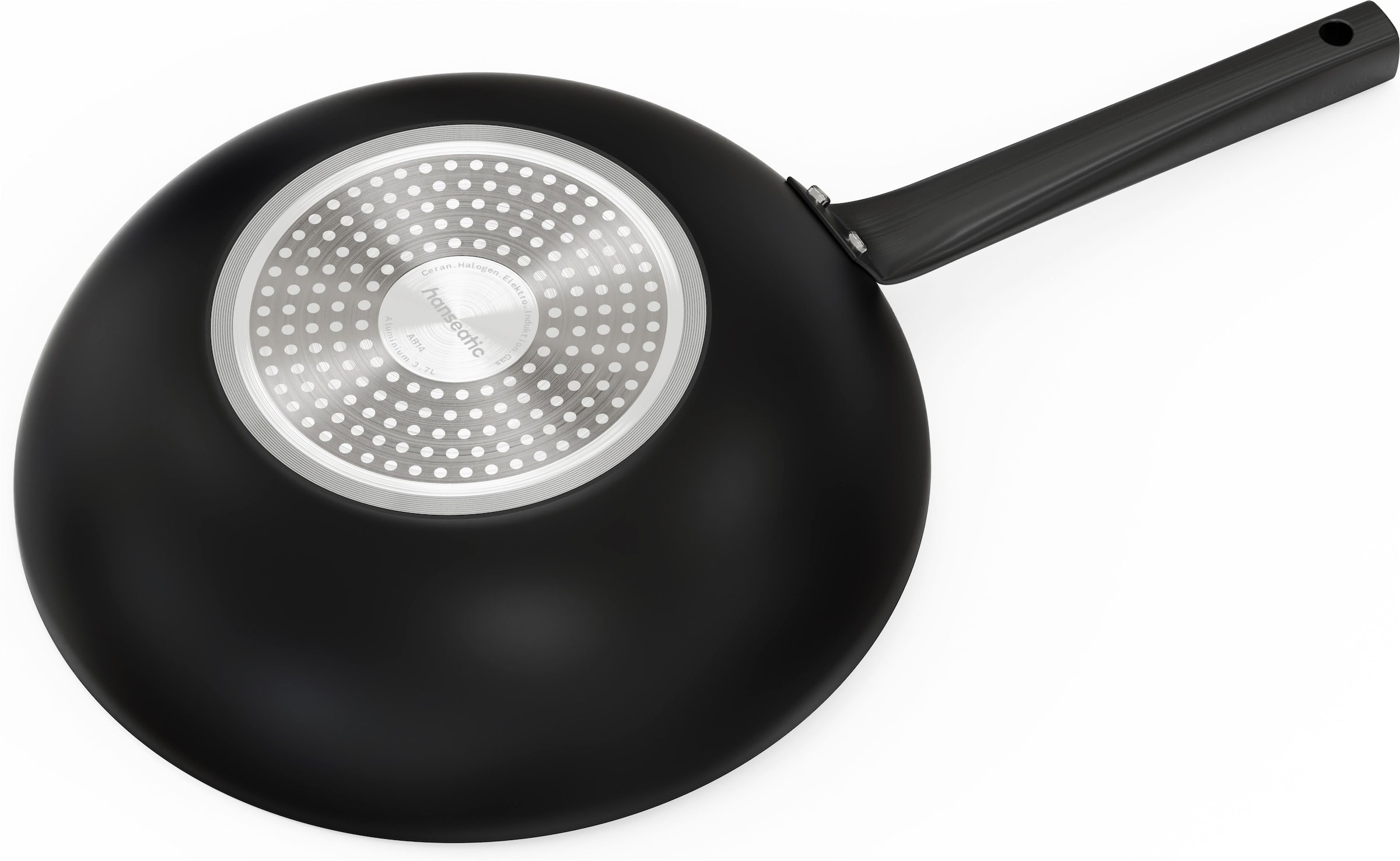 Hanseatic Wok »ALU BASIC« Aluminium 1 tlg. Pfanne mit Antihaftbeschichtung, für alle Herdarten, inkl. Induktion
