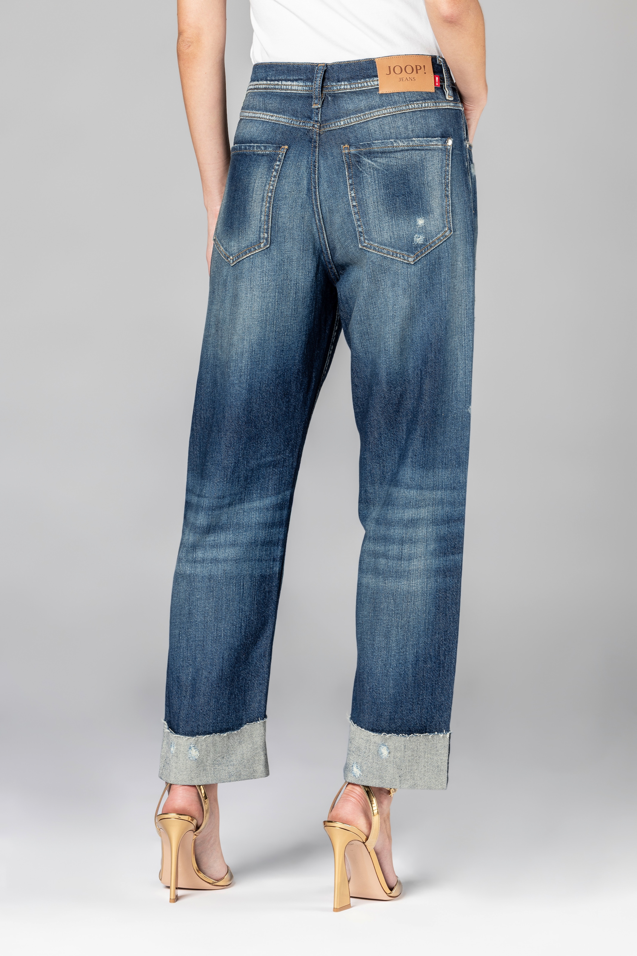 JOOP! Straight-Jeans »Maike« im Destroyed-Look, in leichtem Sommer-Denimstoff