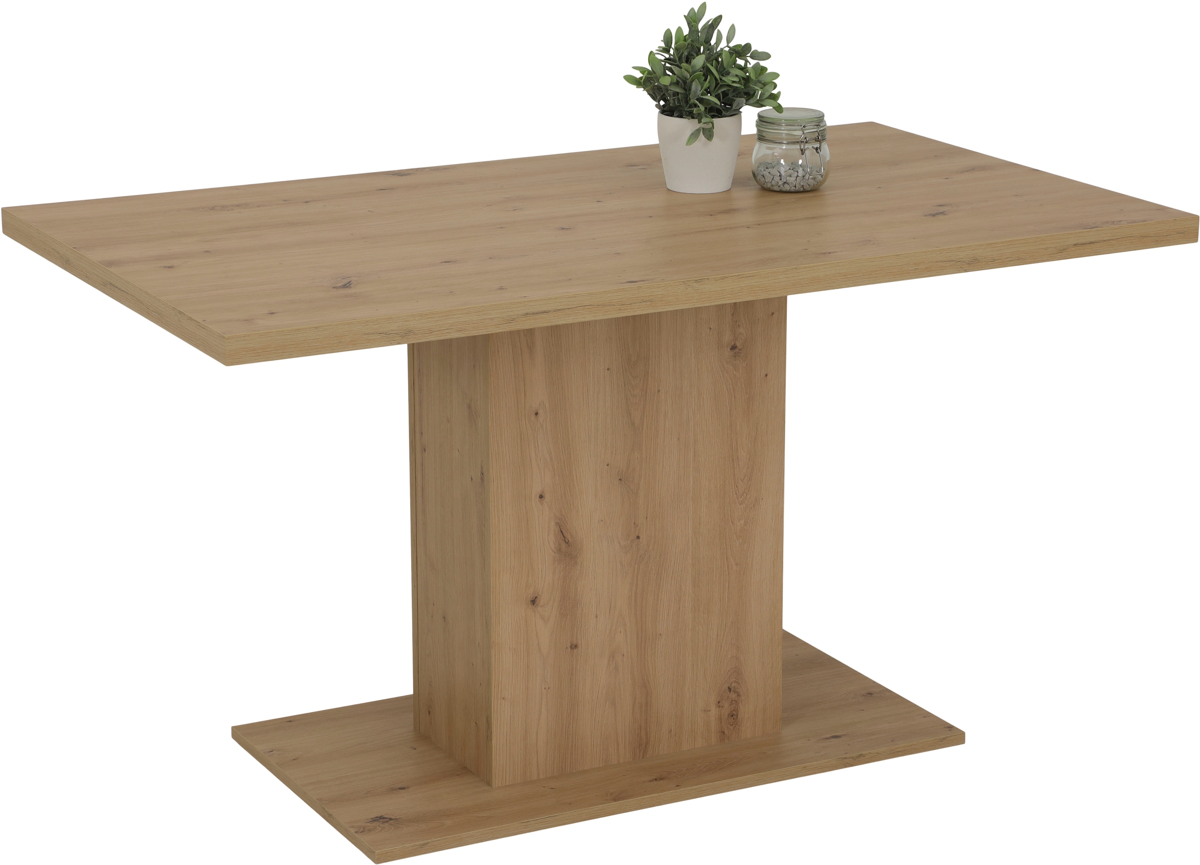 HELA Essgruppe »ODER« 4 Stk. tlg. Säulentisch 138x80 cm, rechts-links montierbar, Stuhl 140 kg belastbar