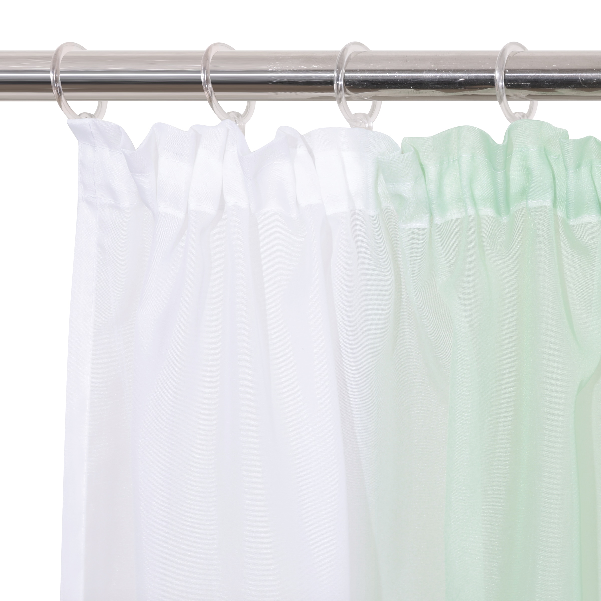 GOODproduct Rideau »Nivva« Bande volante 2 cuis tlg. transparent, ruban froncé, facile d'entretien, lot de 2