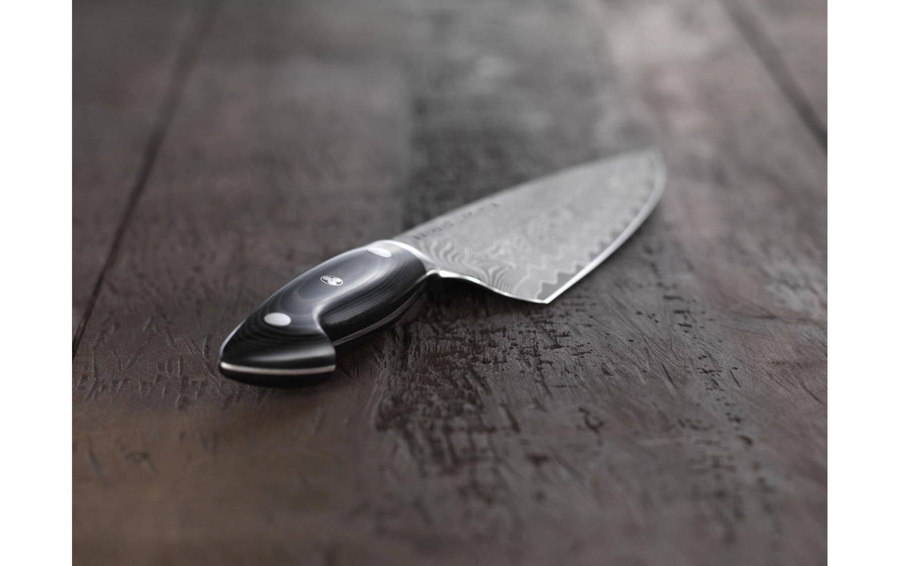 Zwilling Santokumesser »Kramer Euro Stainless 18 cm« Handgefertigtes Santokumesser mit 100-lagigem Damastmuster